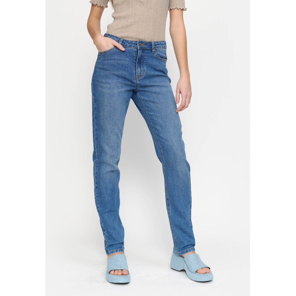 Jeans Willa straight, medium blue denim
