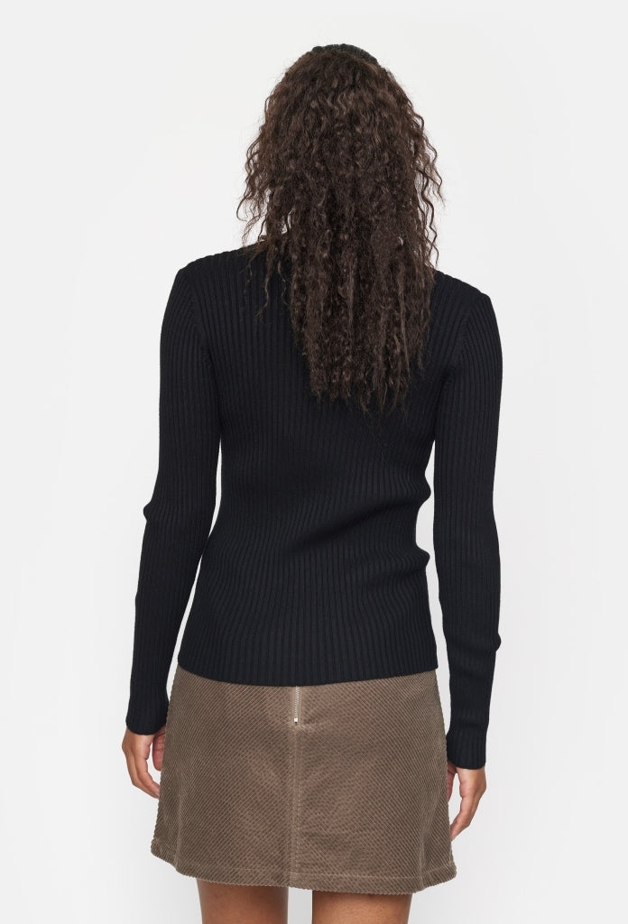 Tröja Noa high neck, black