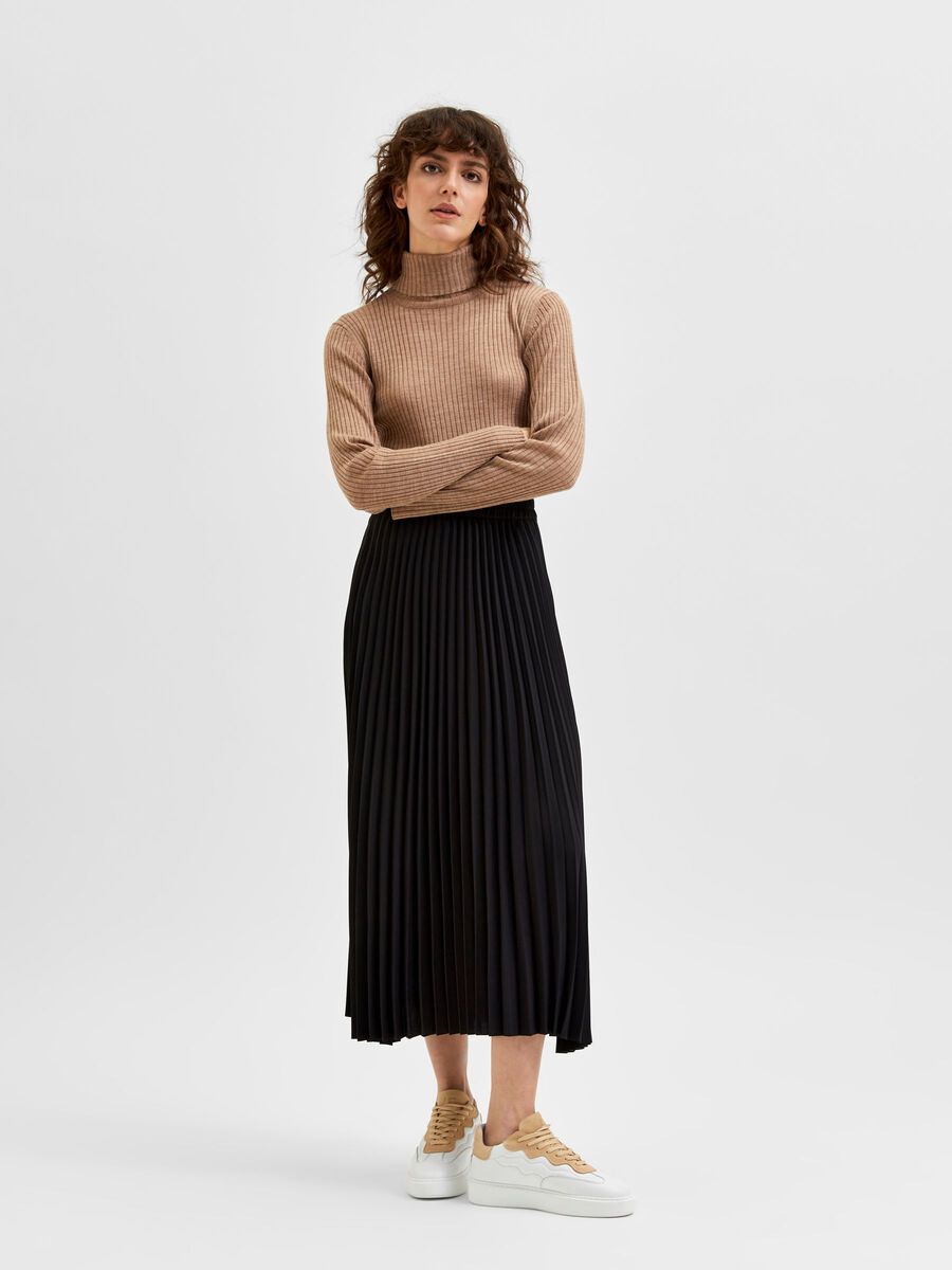 Plisserad kjol Alexis, black