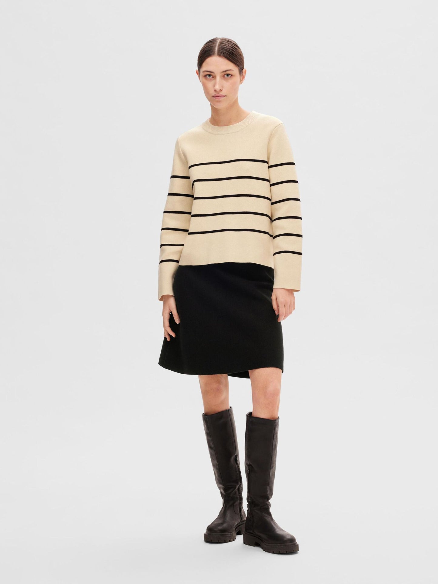 Kjol Liva HW knit, black