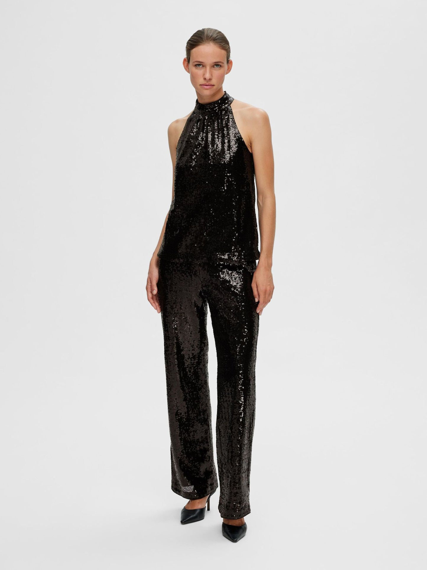 Topp Alaia halterneck, black