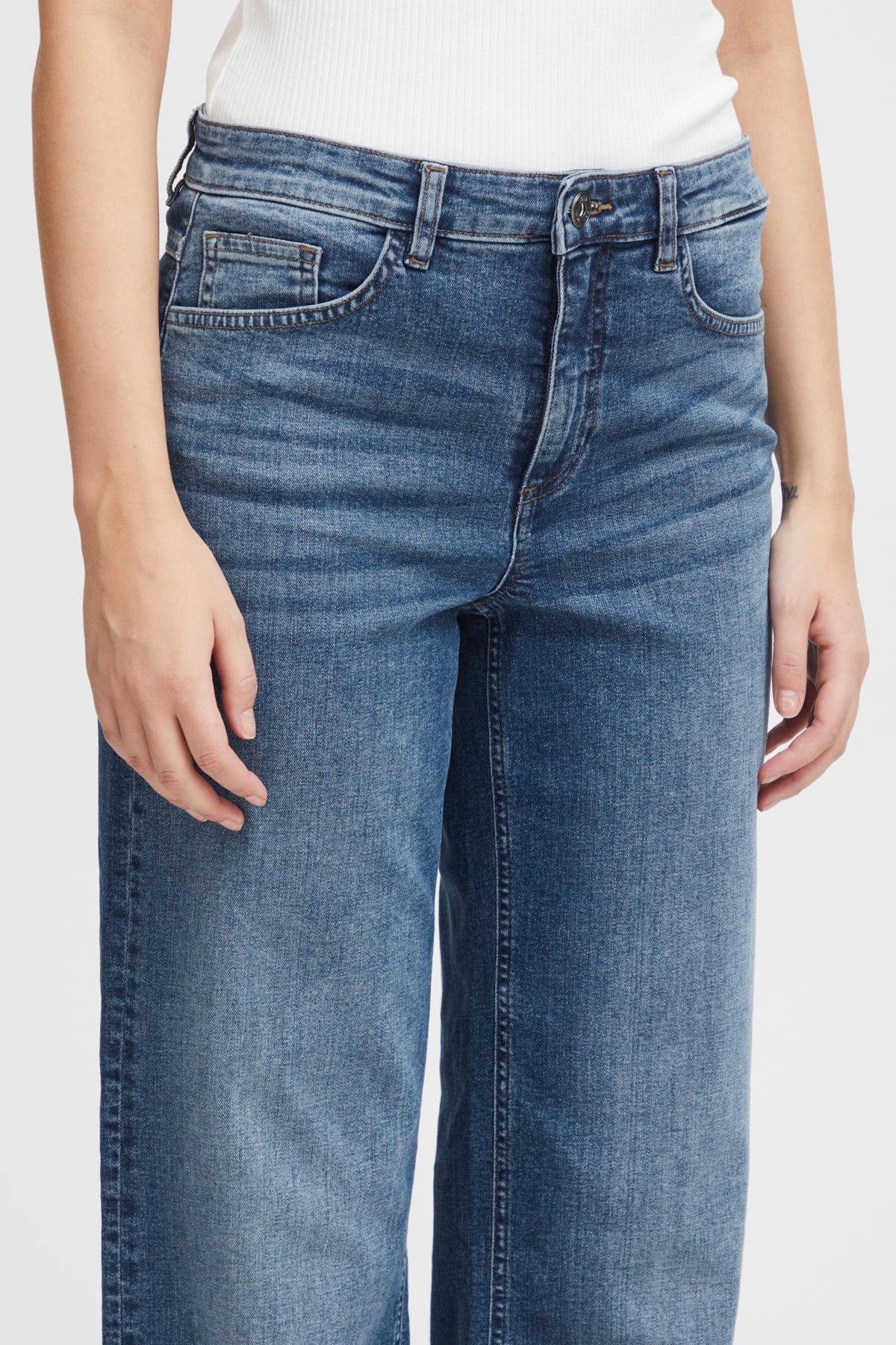 Jeans Twiggy straight long, medium blue