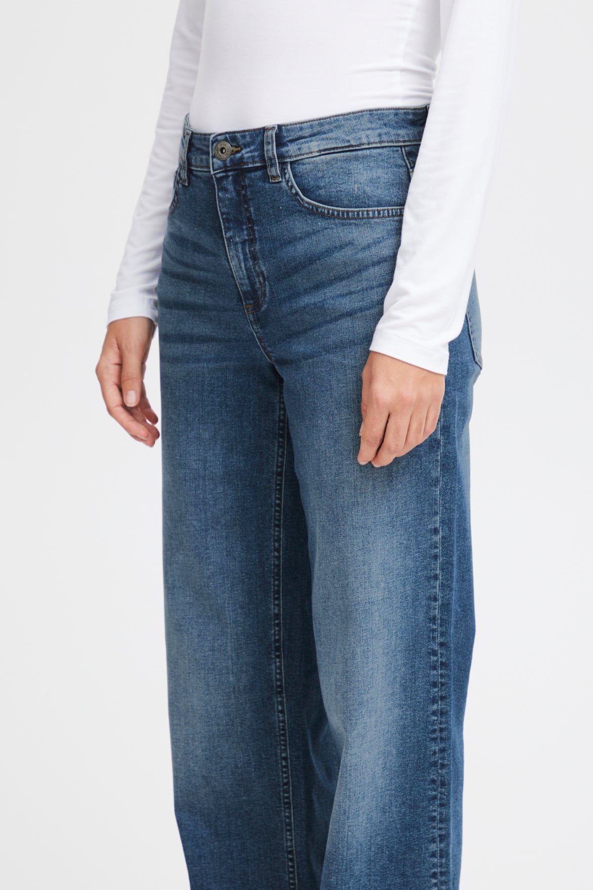 Jeans Twiggy straight long, medium blue