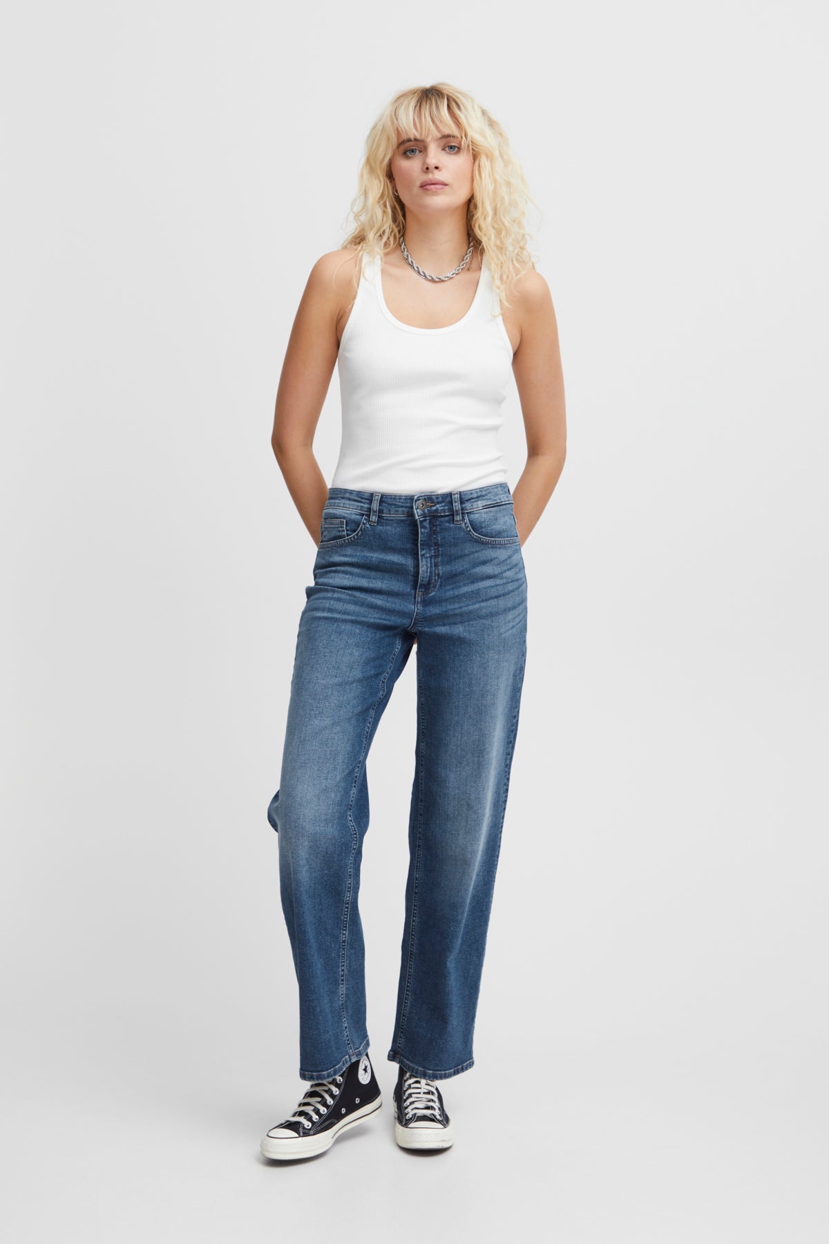 Jeans Twiggy straight long, medium blue