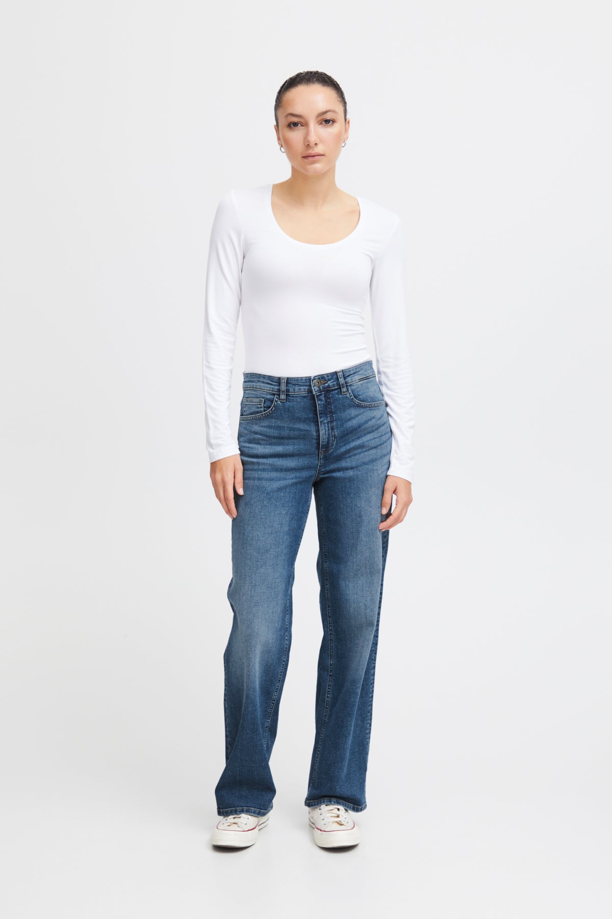 Jeans Twiggy straight long, medium blue