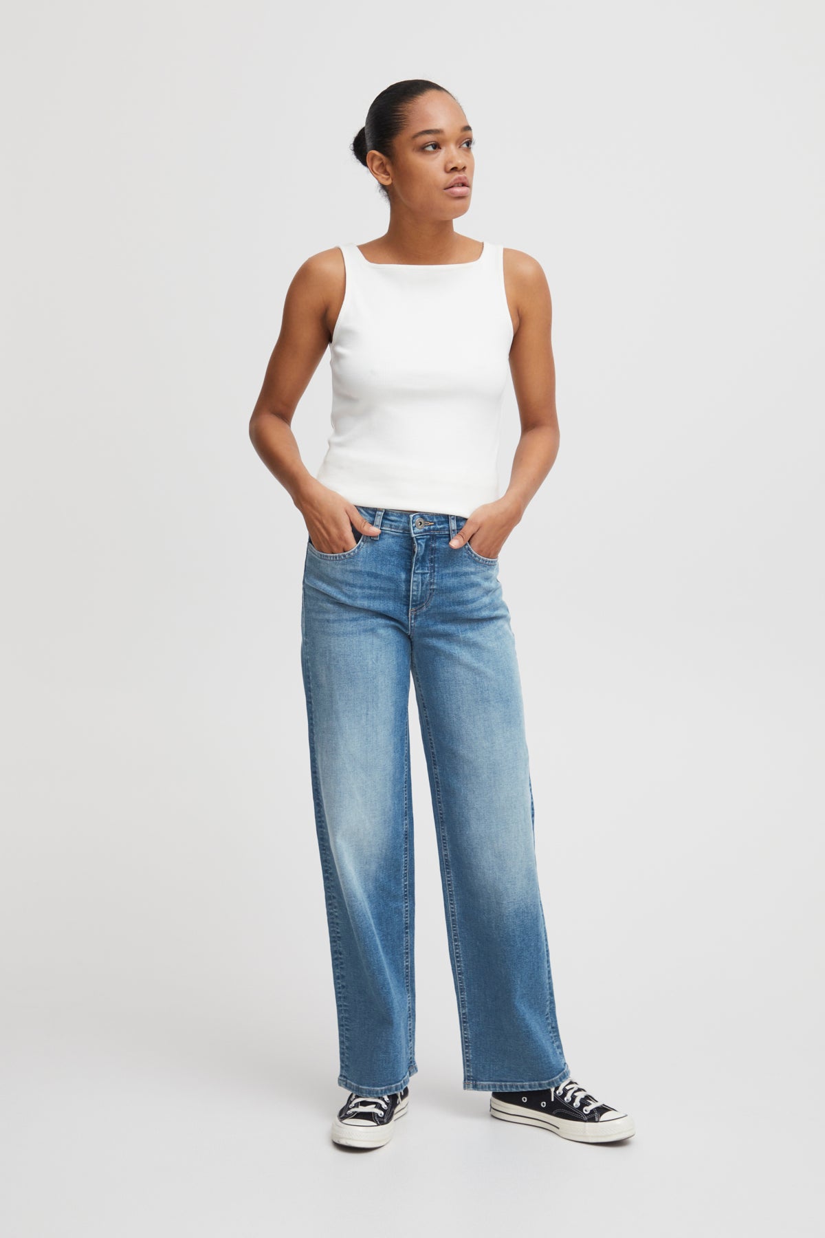Jeans Twiggy straight long, light blue