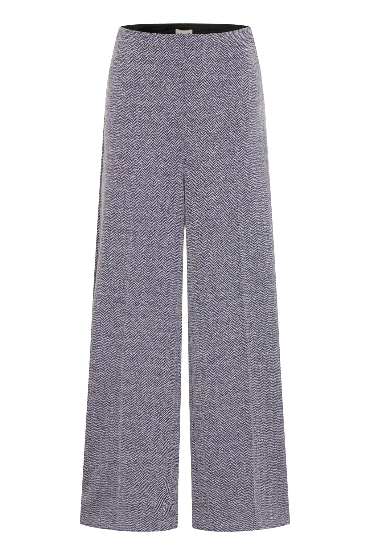 Byxa Kate jacquard, black herringbone