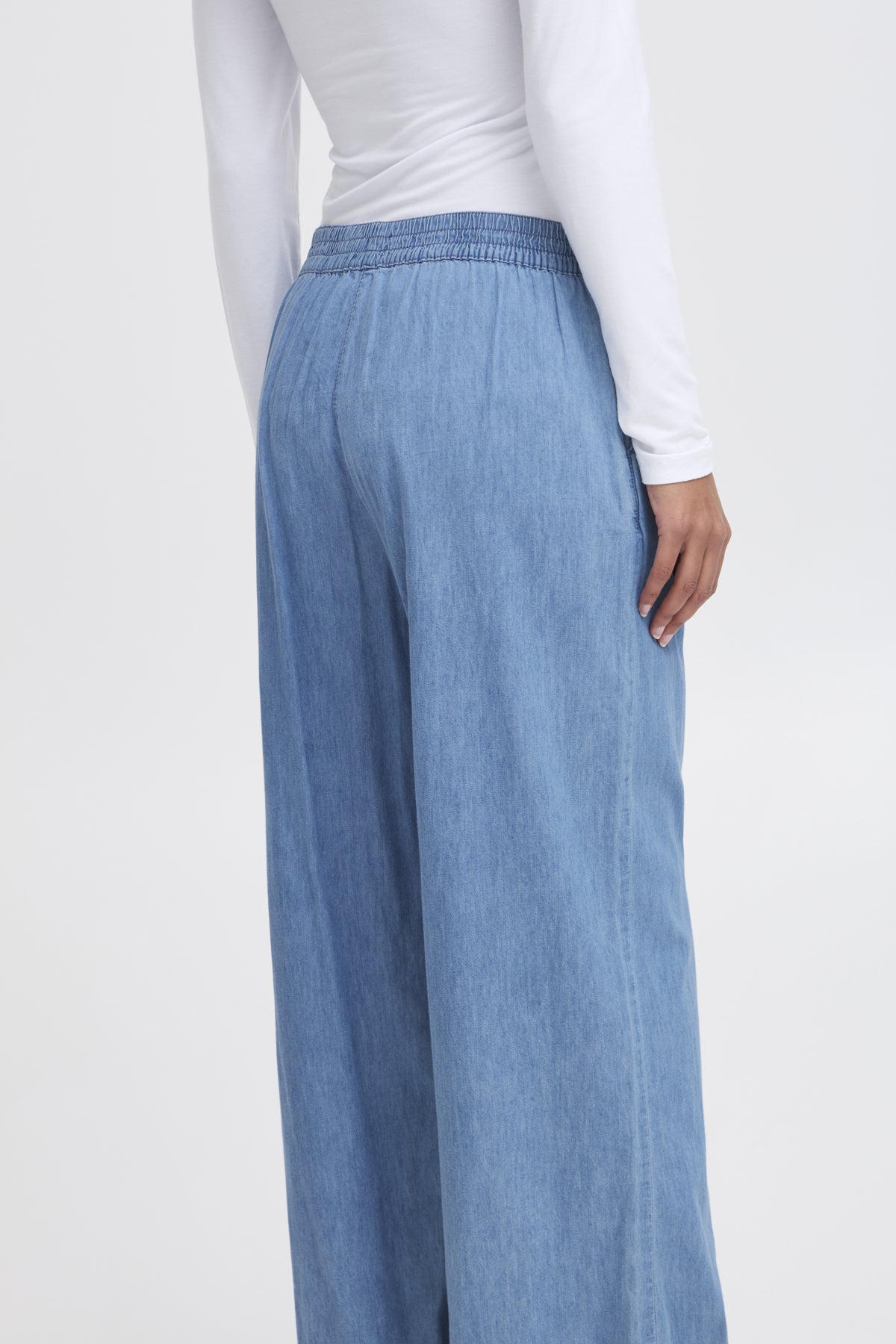 Byxa Barcy, light blue chambray