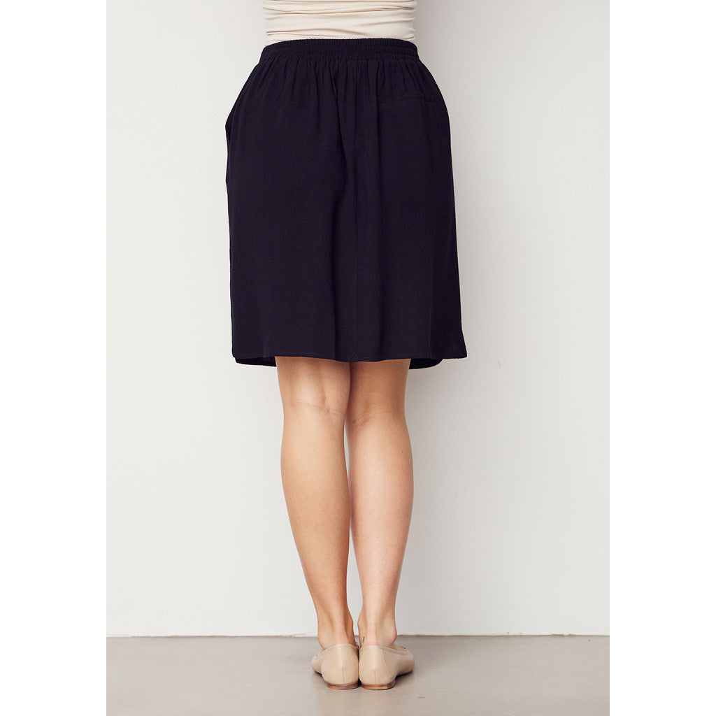 Kjol Pearl short, black