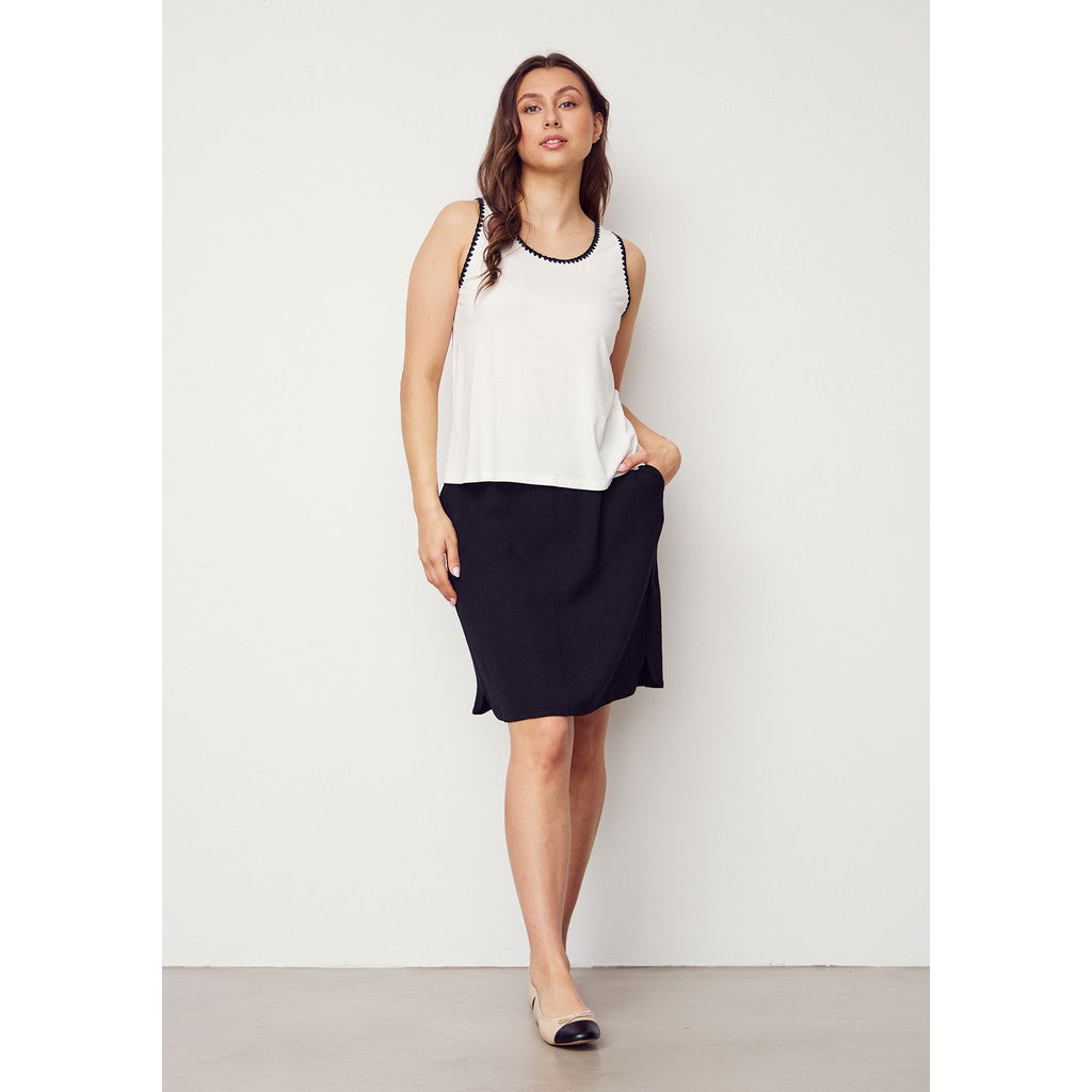 Kjol Pearl short, black