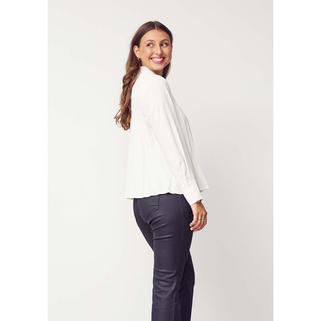 Skjorta Frida pleat, winter white