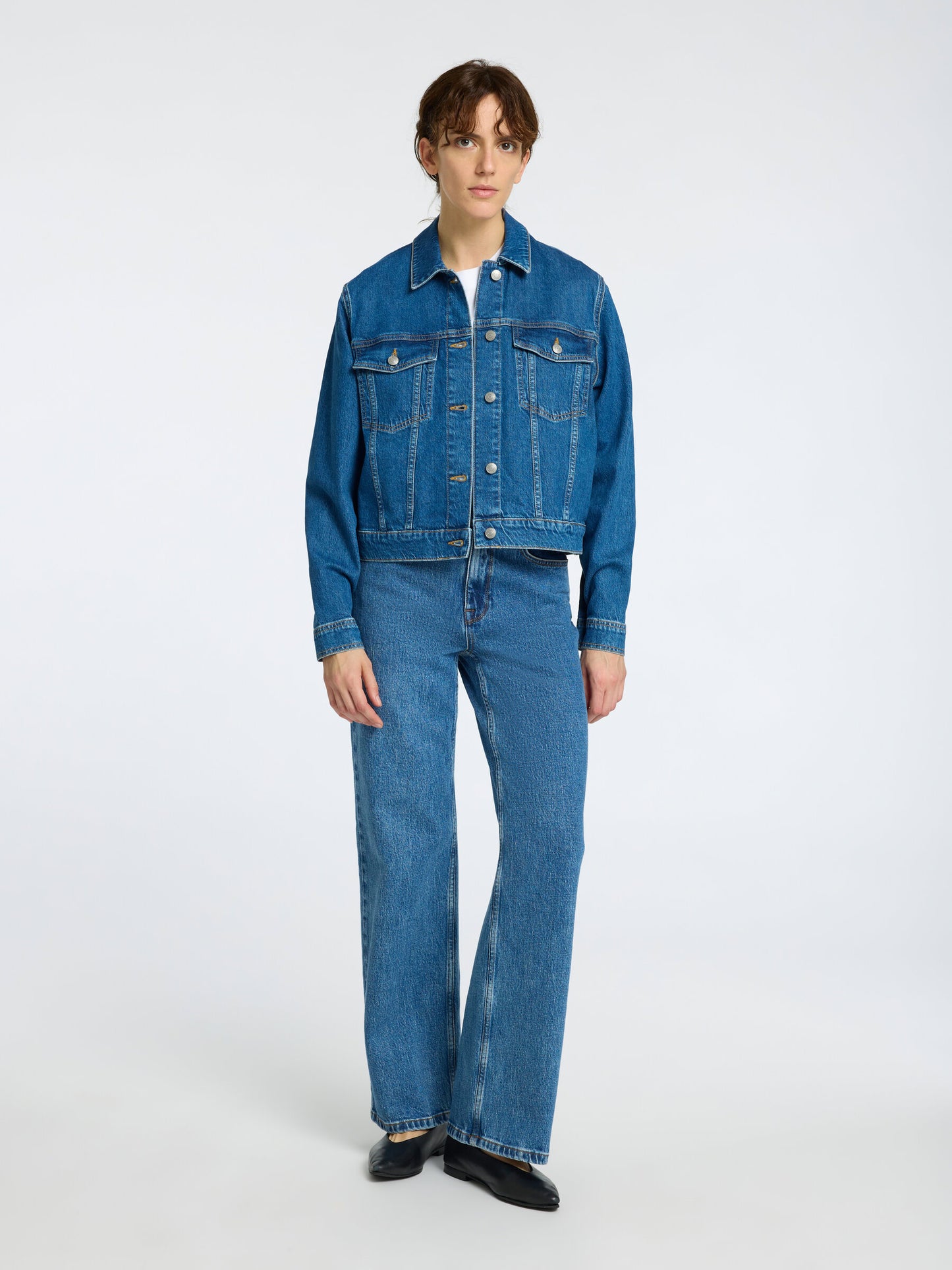 Jeansjacka Cena, medium blue denim