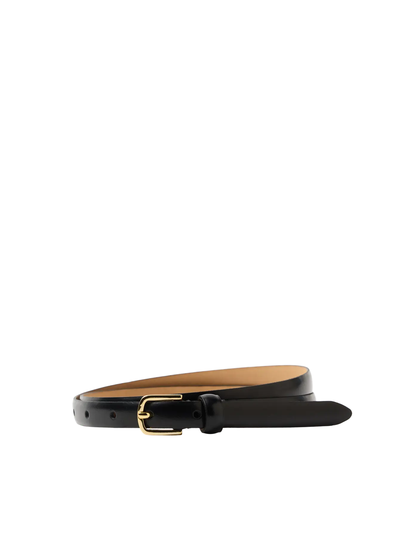 Läderbälte Iona slim, black