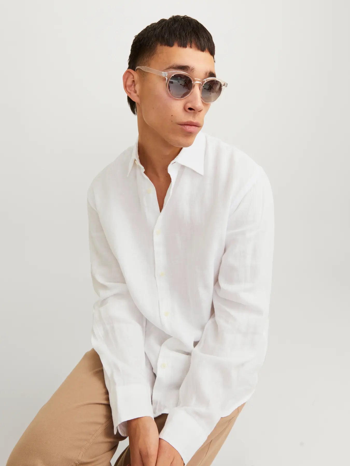 Skjorta Lawrence linen, bright white