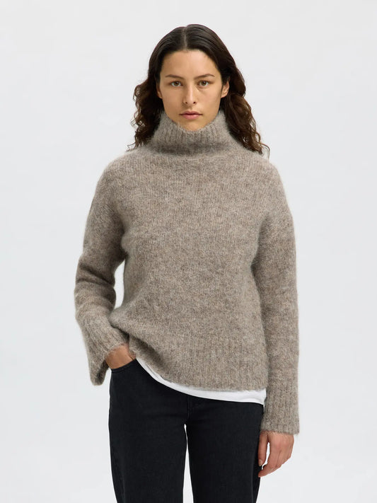 Tröja Gabriella high knit neck