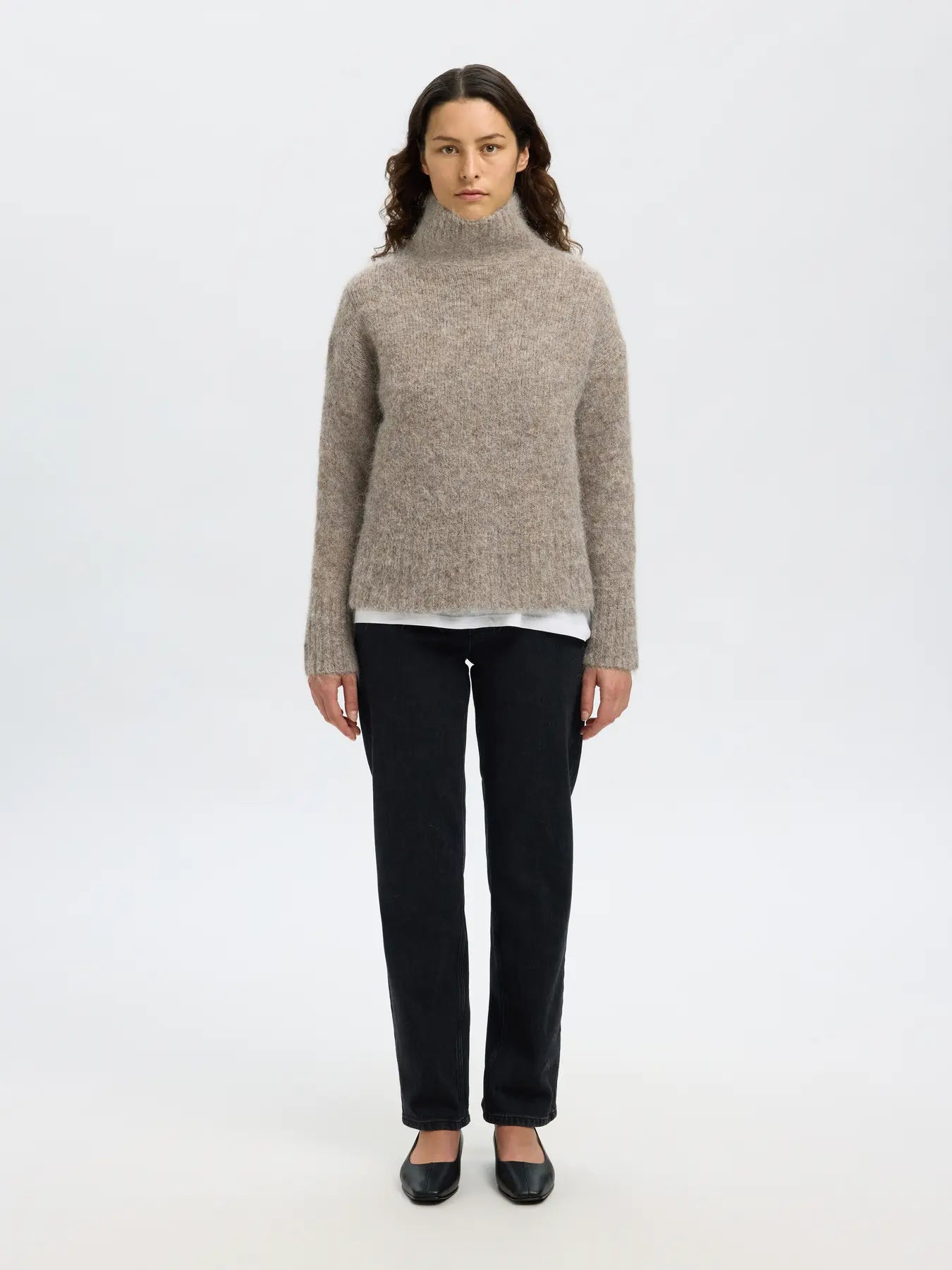 Tröja Gabriella high knit neck