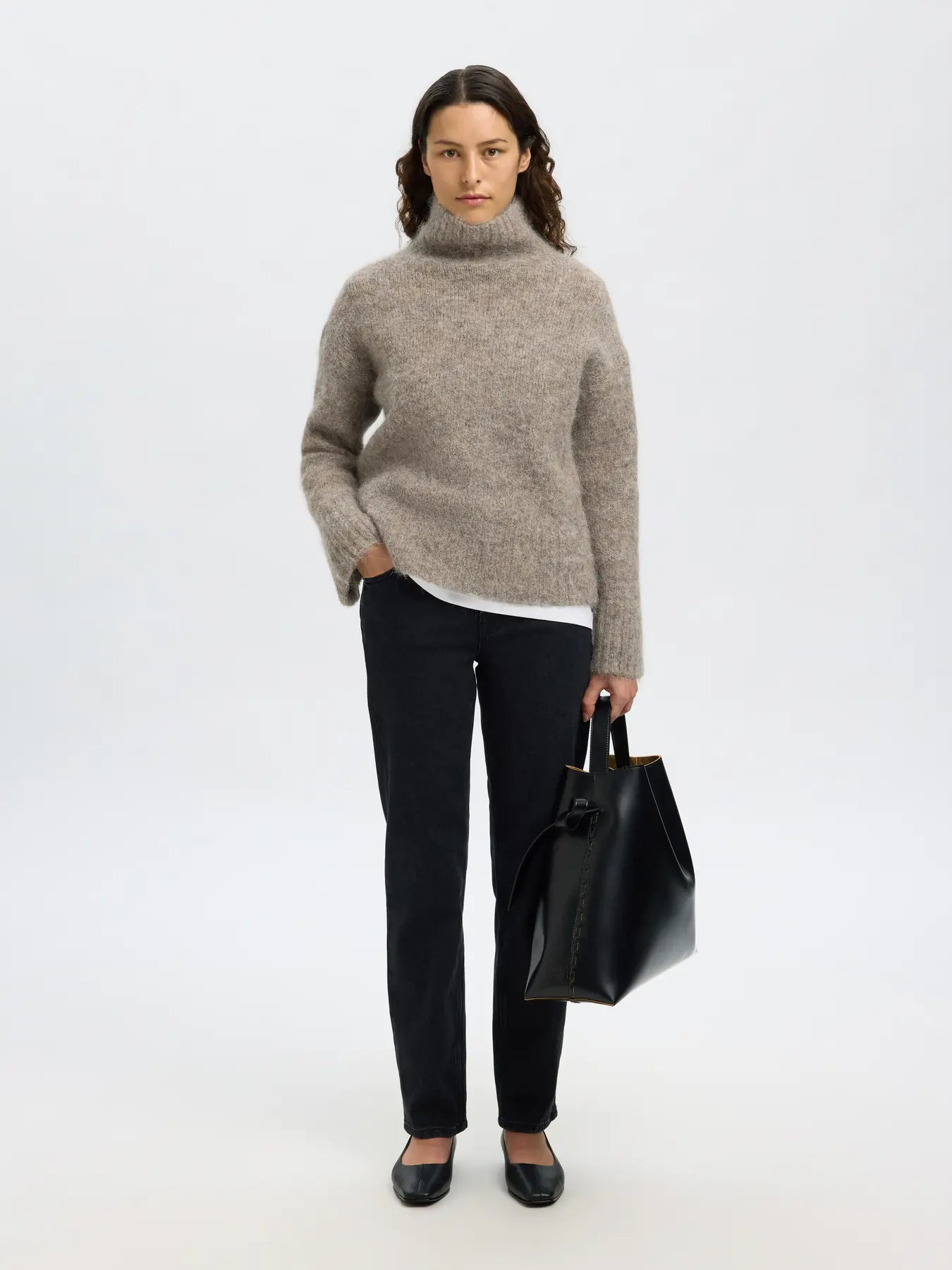 Tröja Gabriella high knit neck