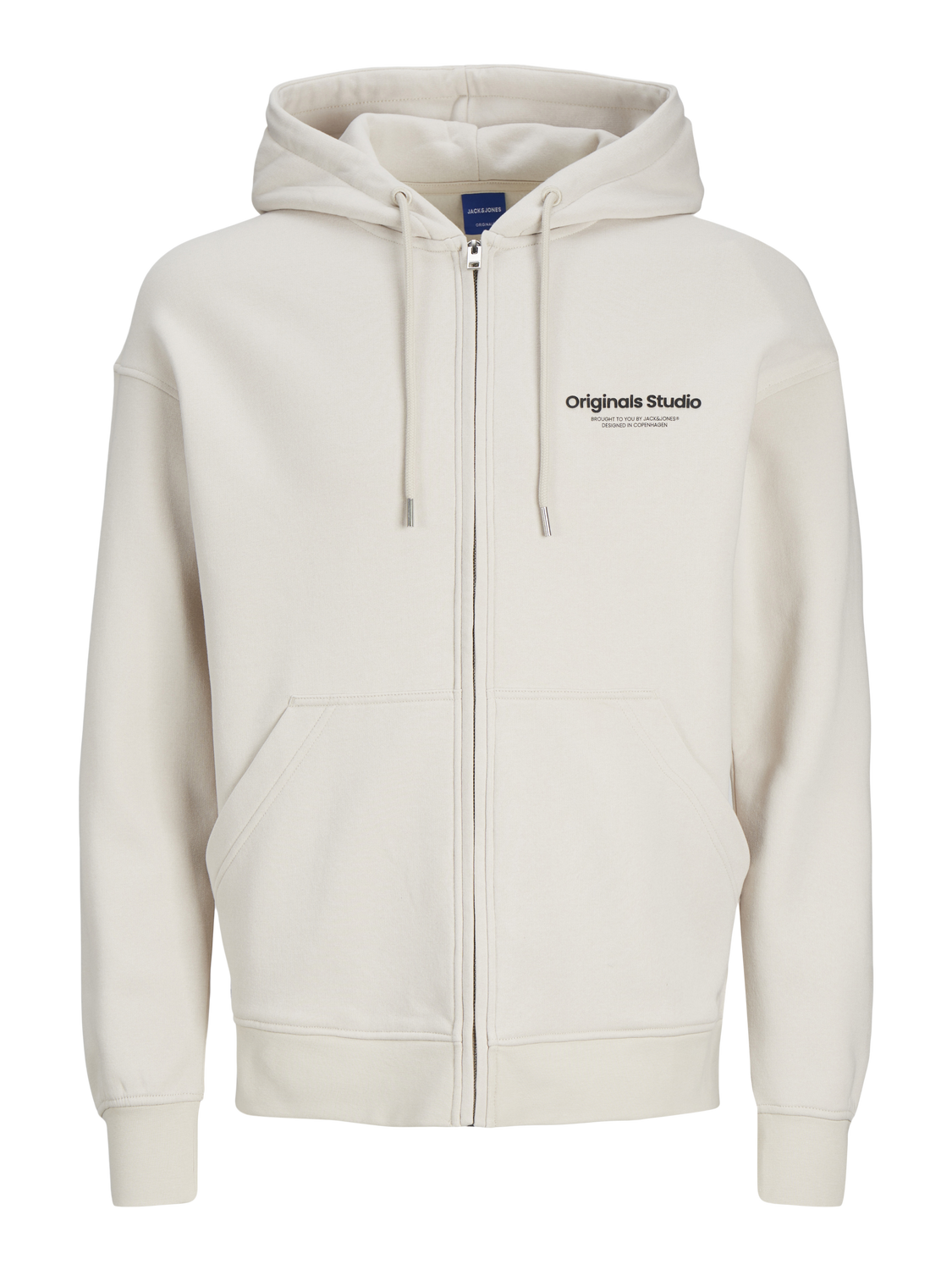 Sweat zip hood Vesterbro, moonbeam