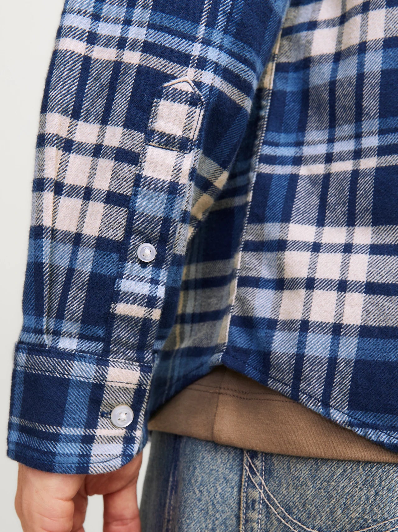 Skjorta Norris flannel, night sky/check
