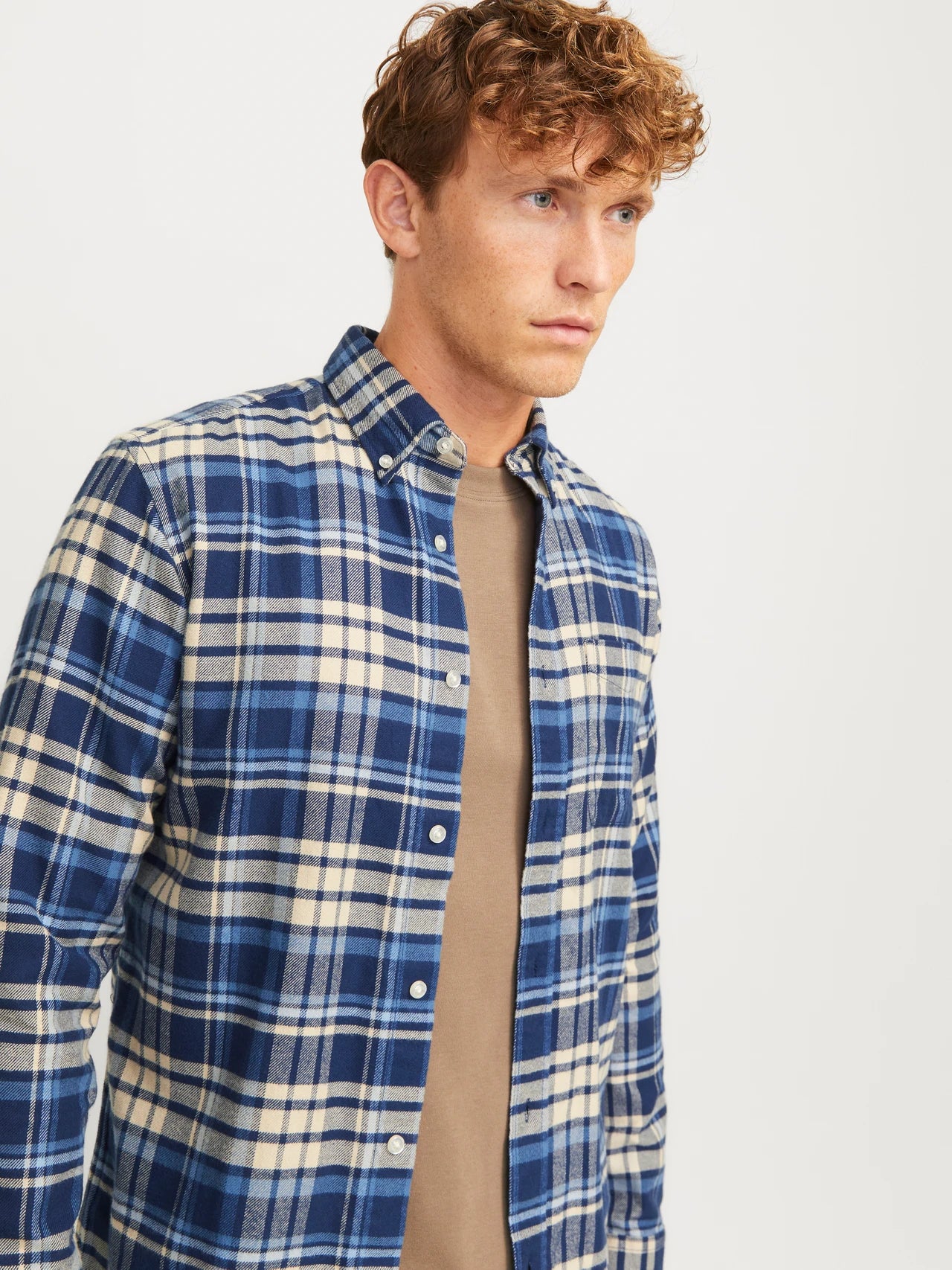 Skjorta Norris flannel, night sky/check
