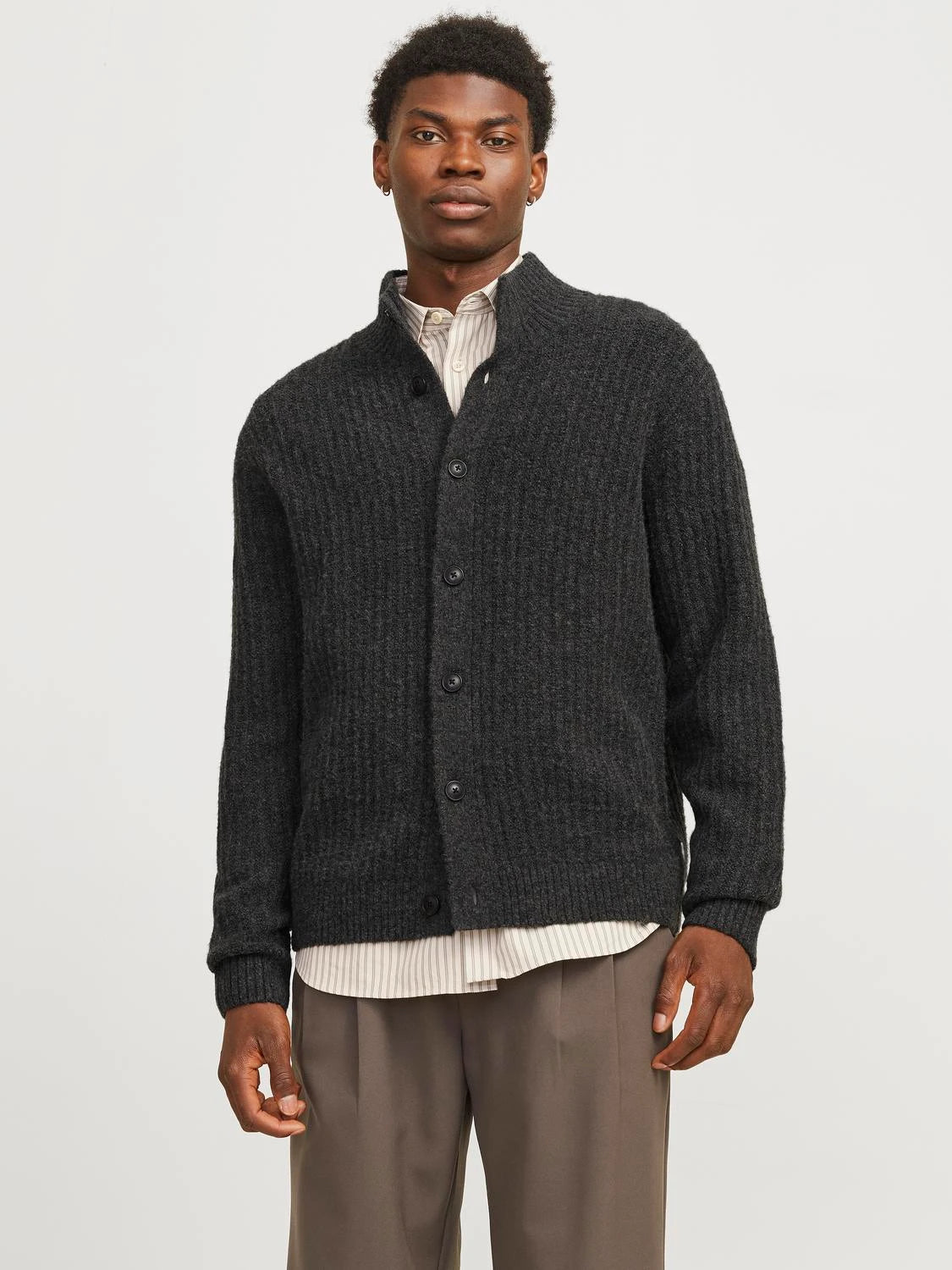 Cardigan Chowell knit, dark grey