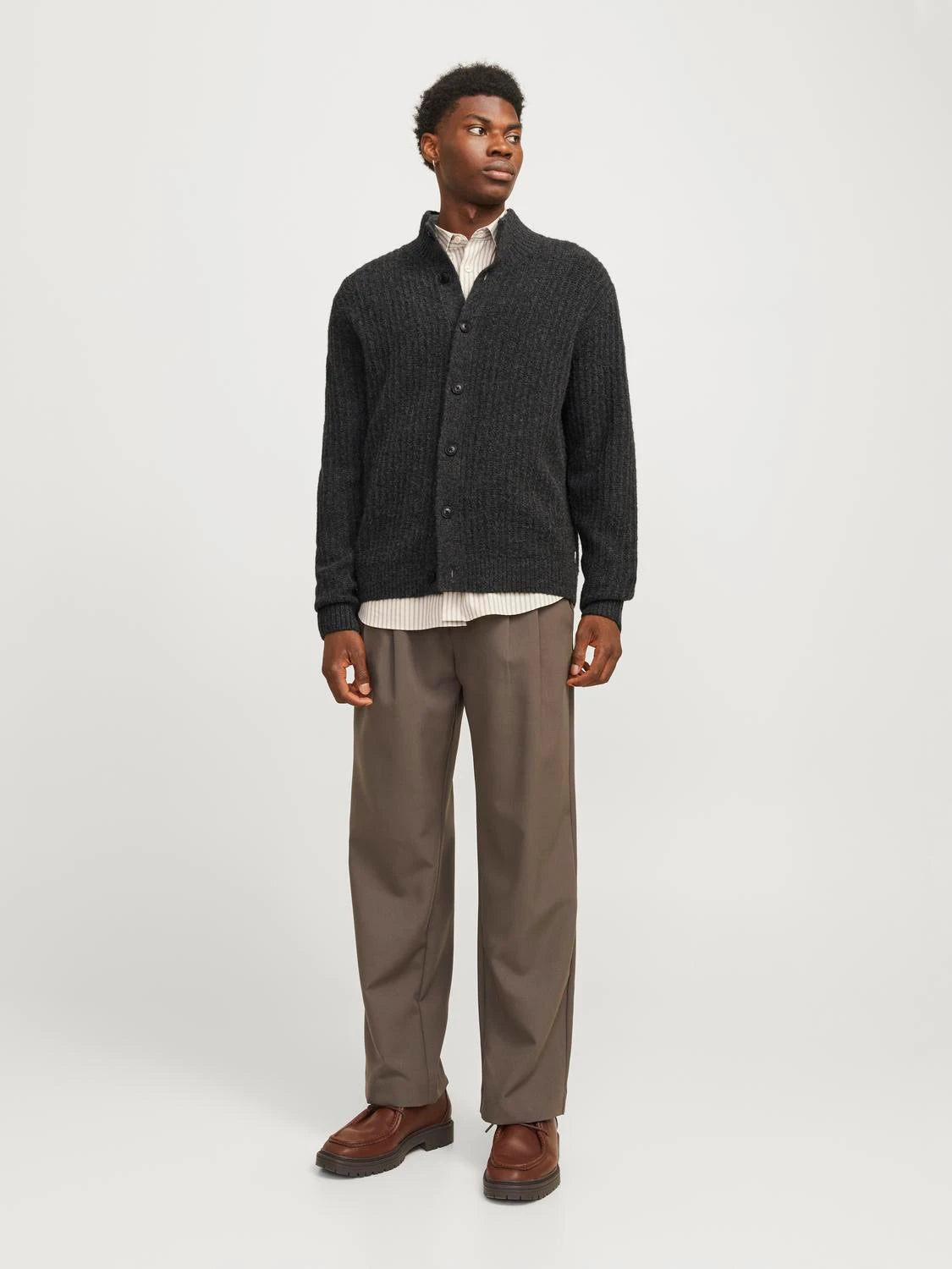 Cardigan Chowell knit, dark grey