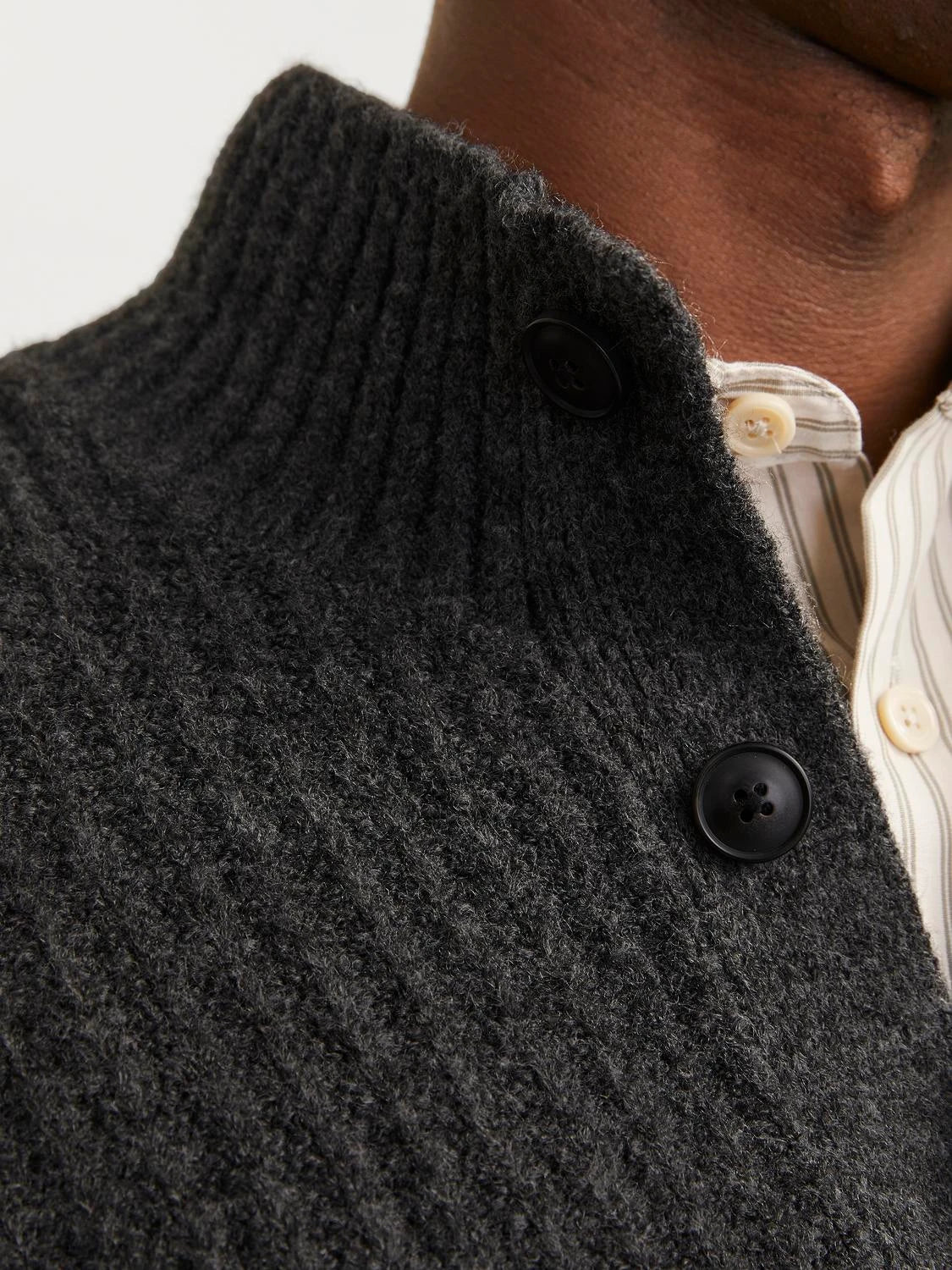 Cardigan Chowell knit, dark grey