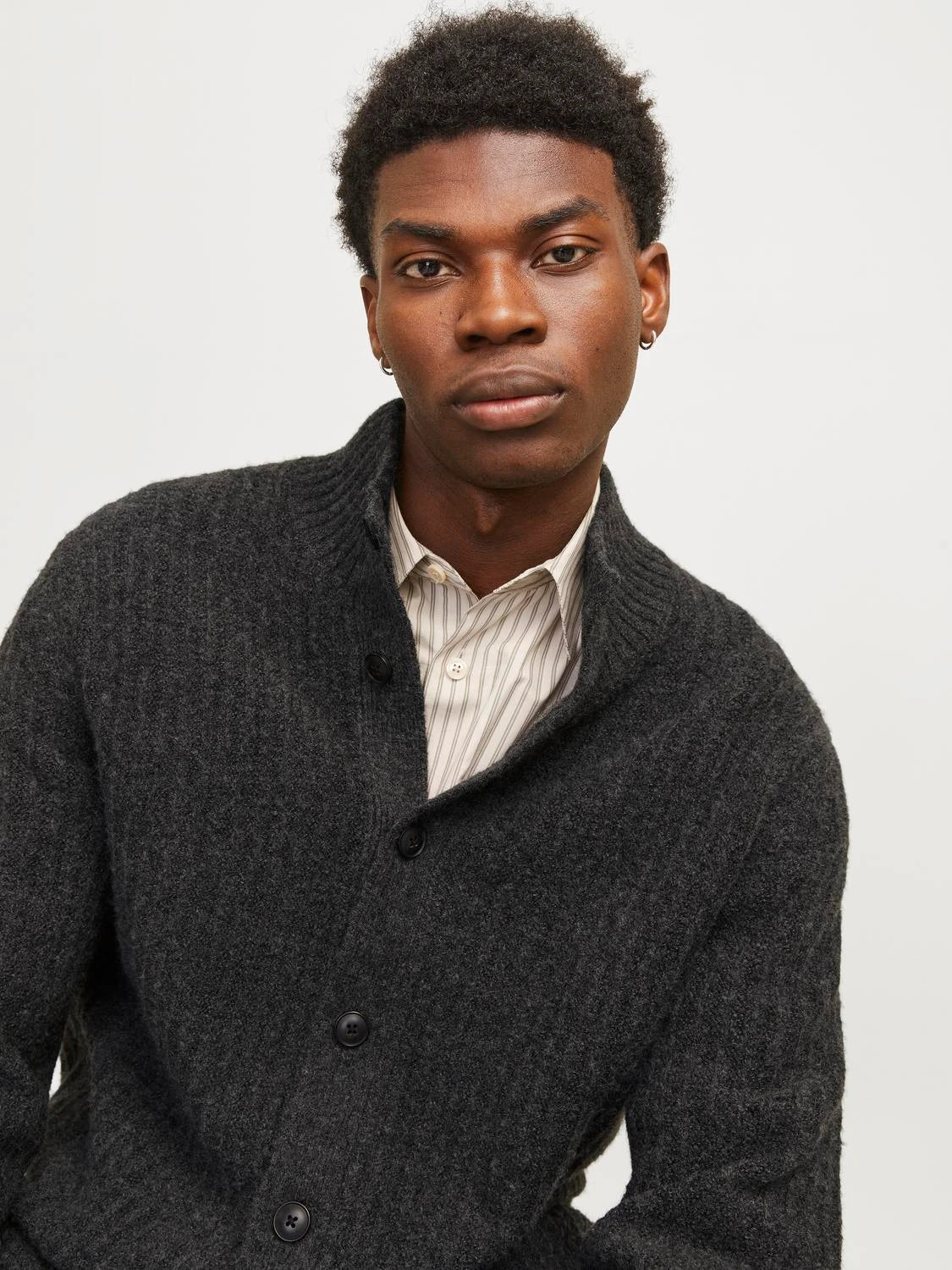 Cardigan Chowell knit, dark grey