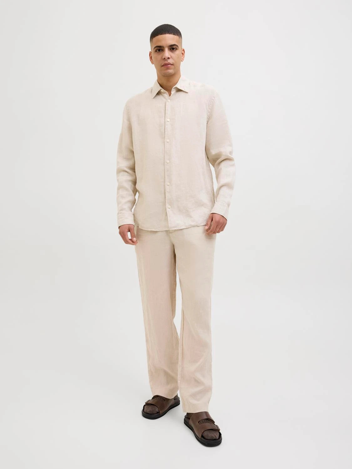 Chinos Karl Lawrence linen, silver lining