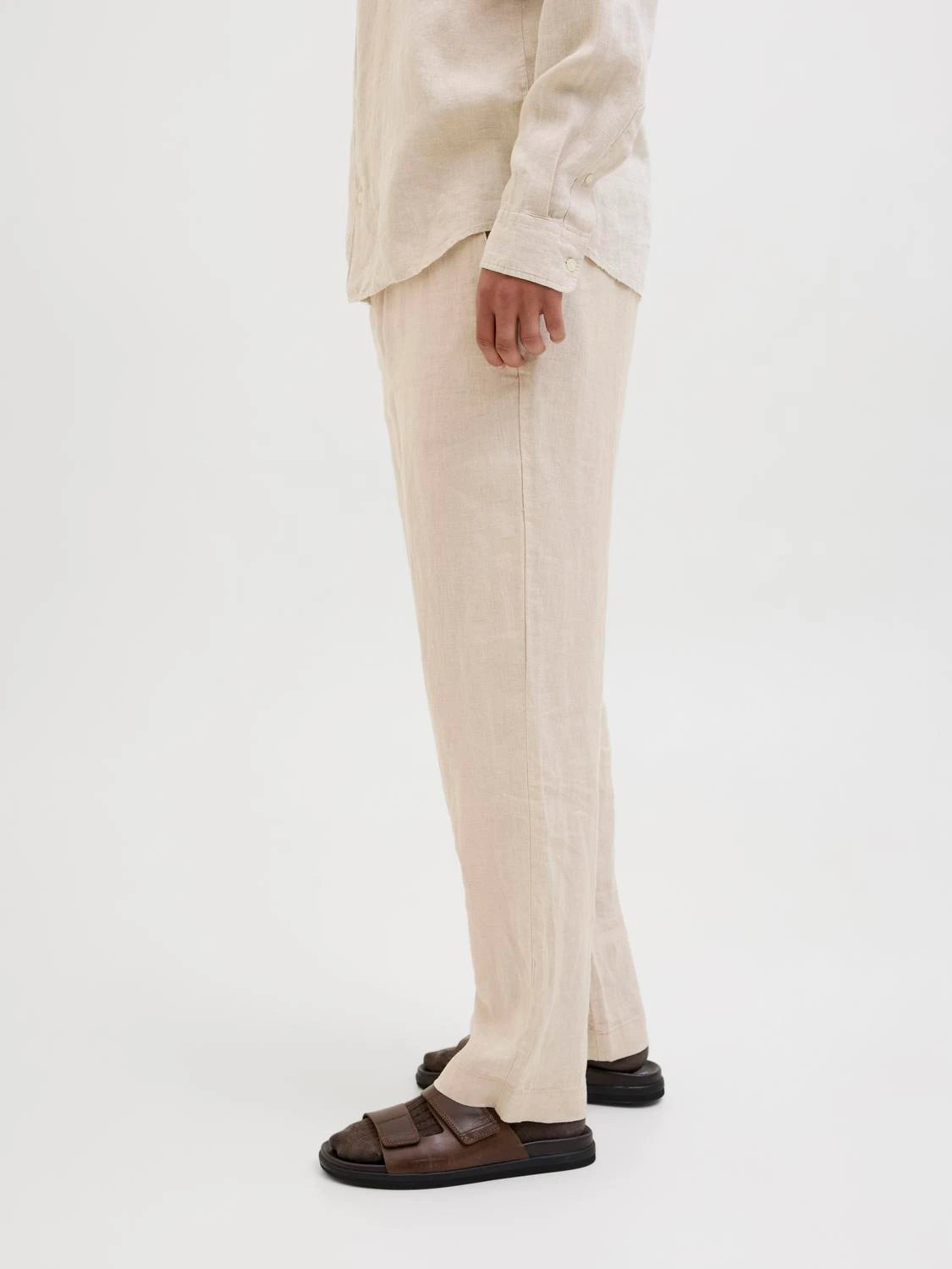 Chinos Karl Lawrence linen, silver lining