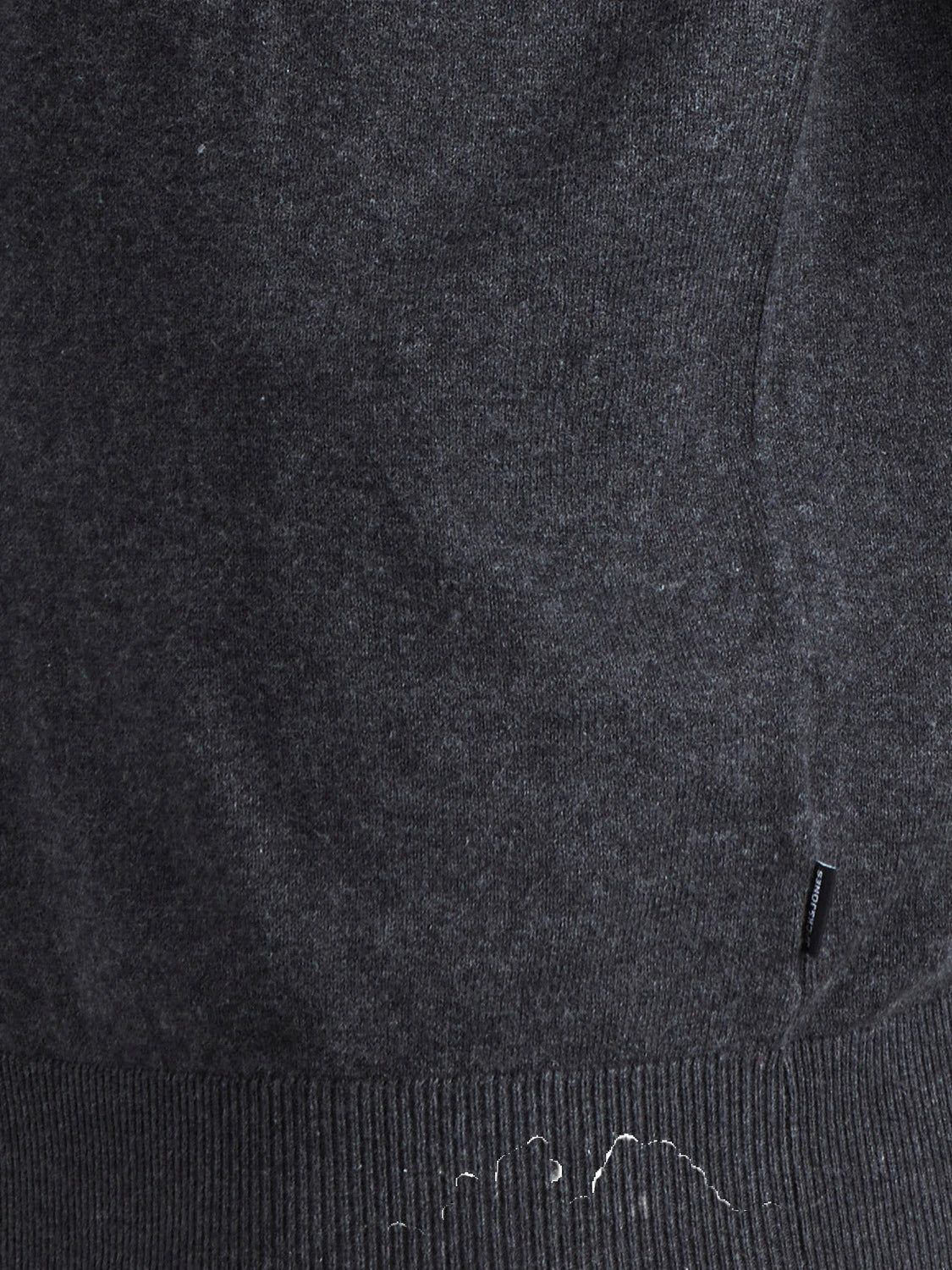 Tröja Emil crew neck, dark grey melange