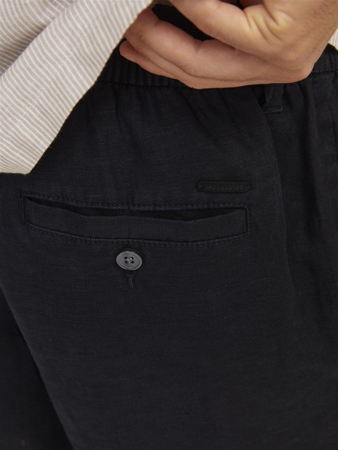 Shorts Bill Lawrence linen, black onyx