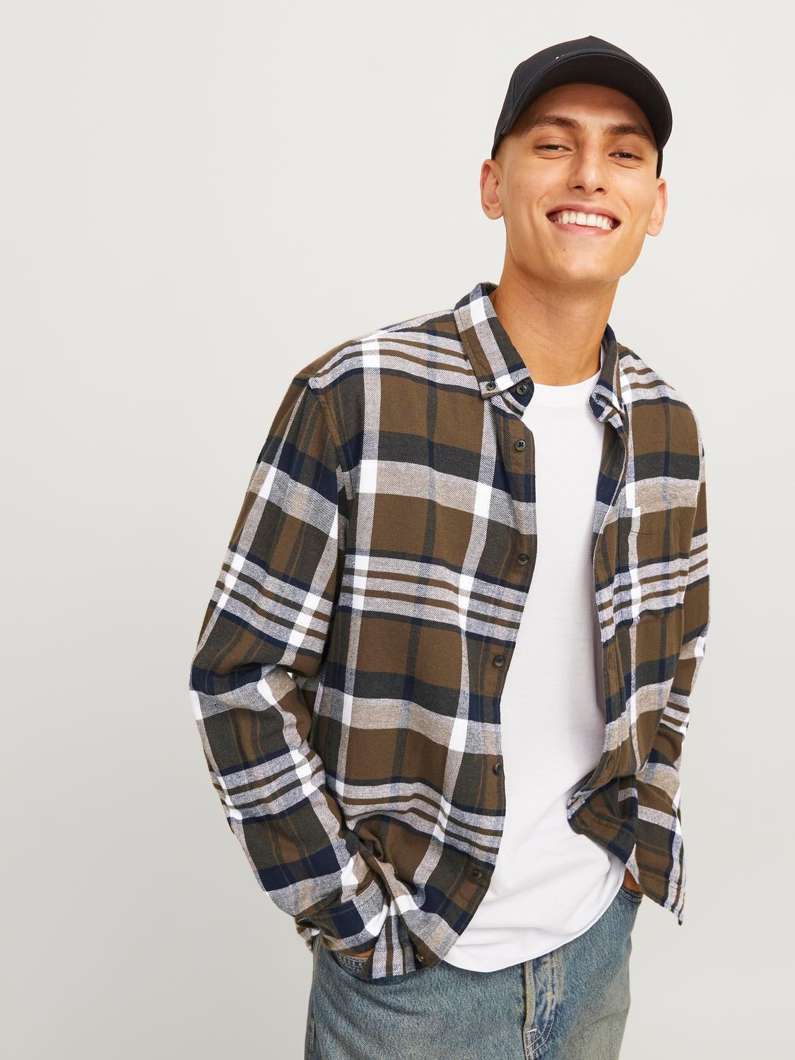 Skjorta Classic autumn checks, canteen