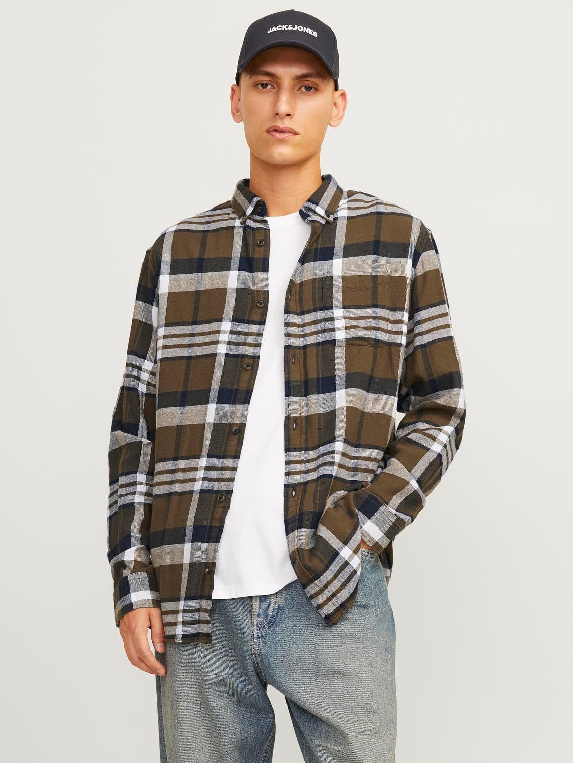 Skjorta Classic autumn checks, canteen