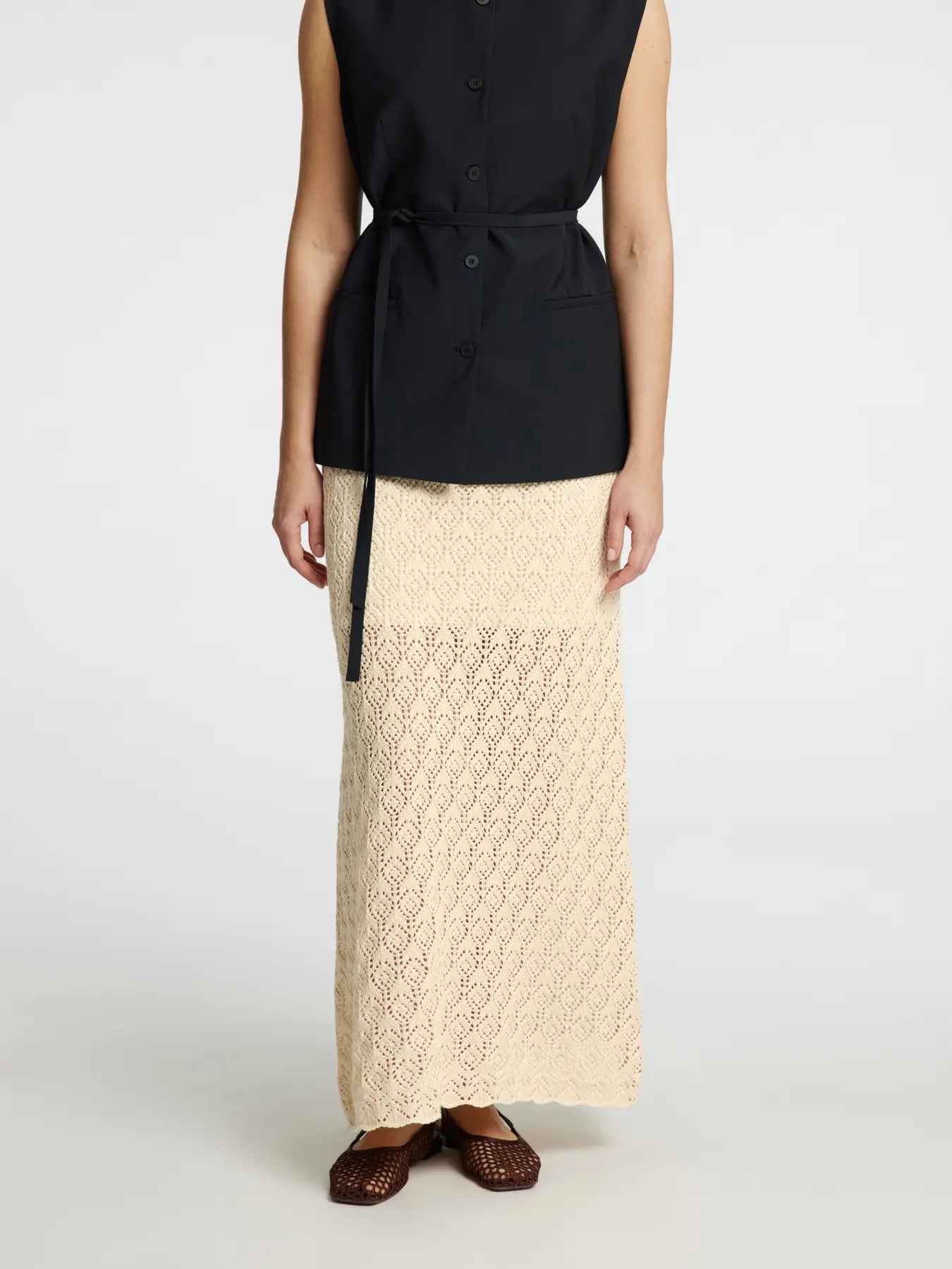 Kjol Niva HW knit, birch