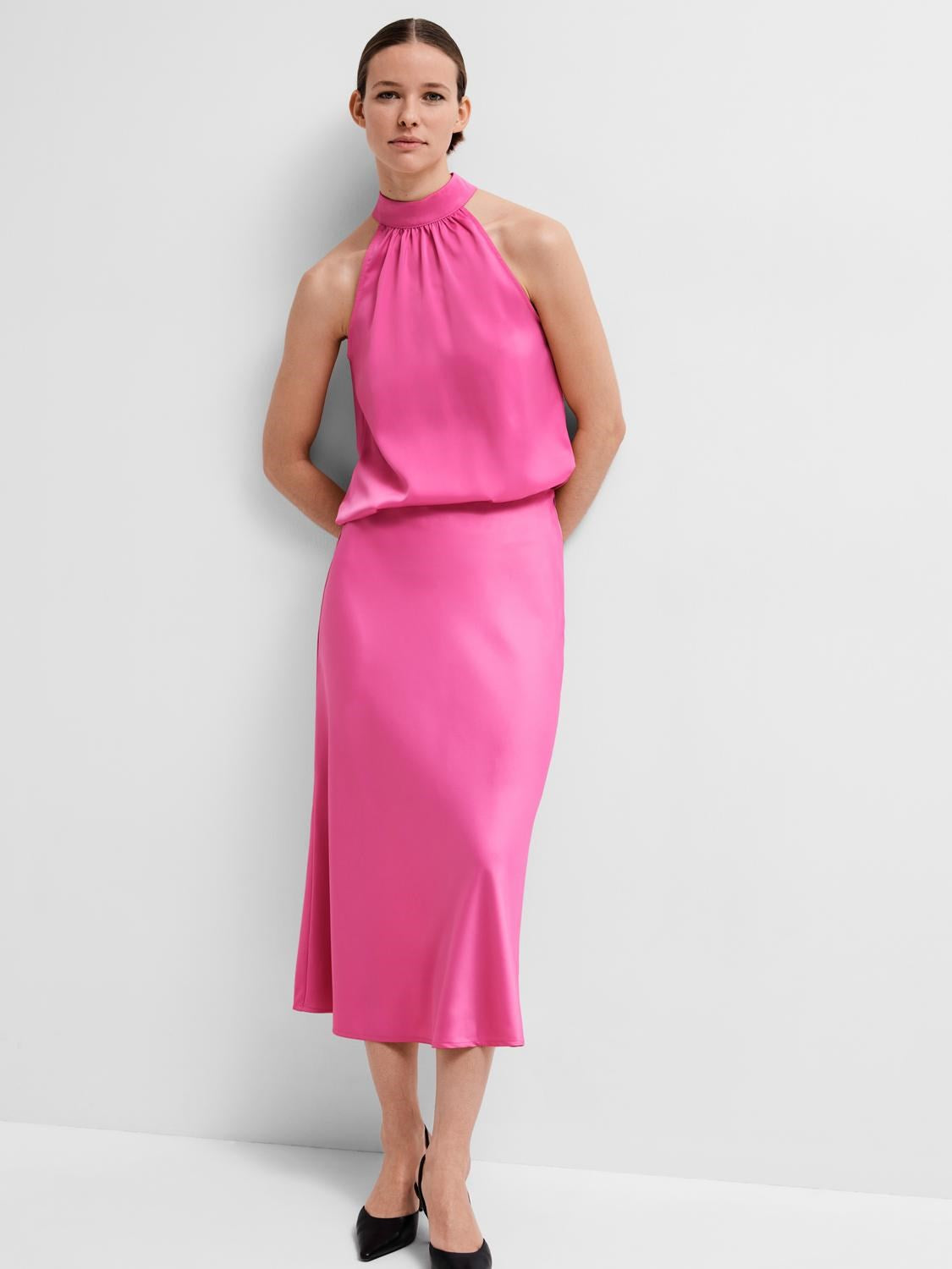 Kjol Lena HW midi, phlox pink
