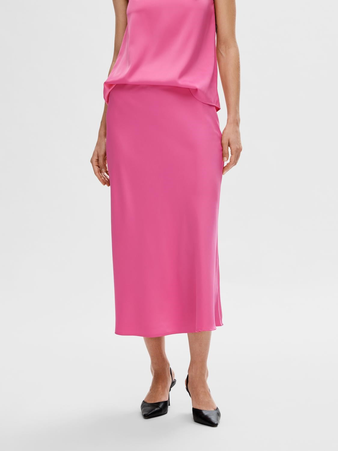 Kjol Lena HW midi, phlox pink