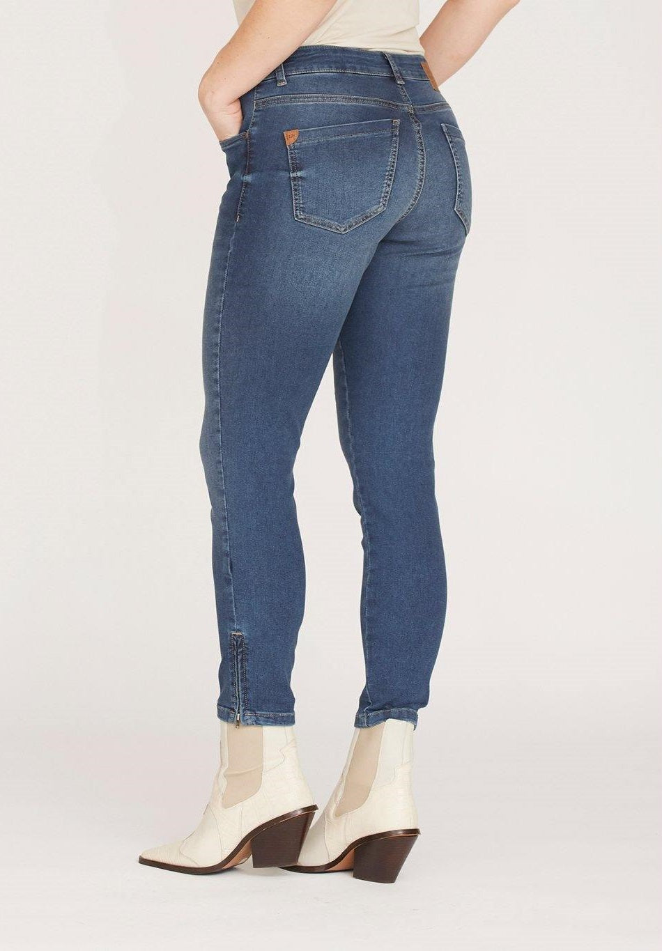 Jeans Lido zip, light blue denim