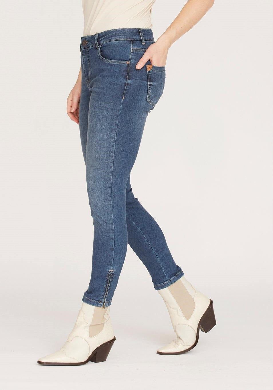 Jeans Lido zip, light blue denim