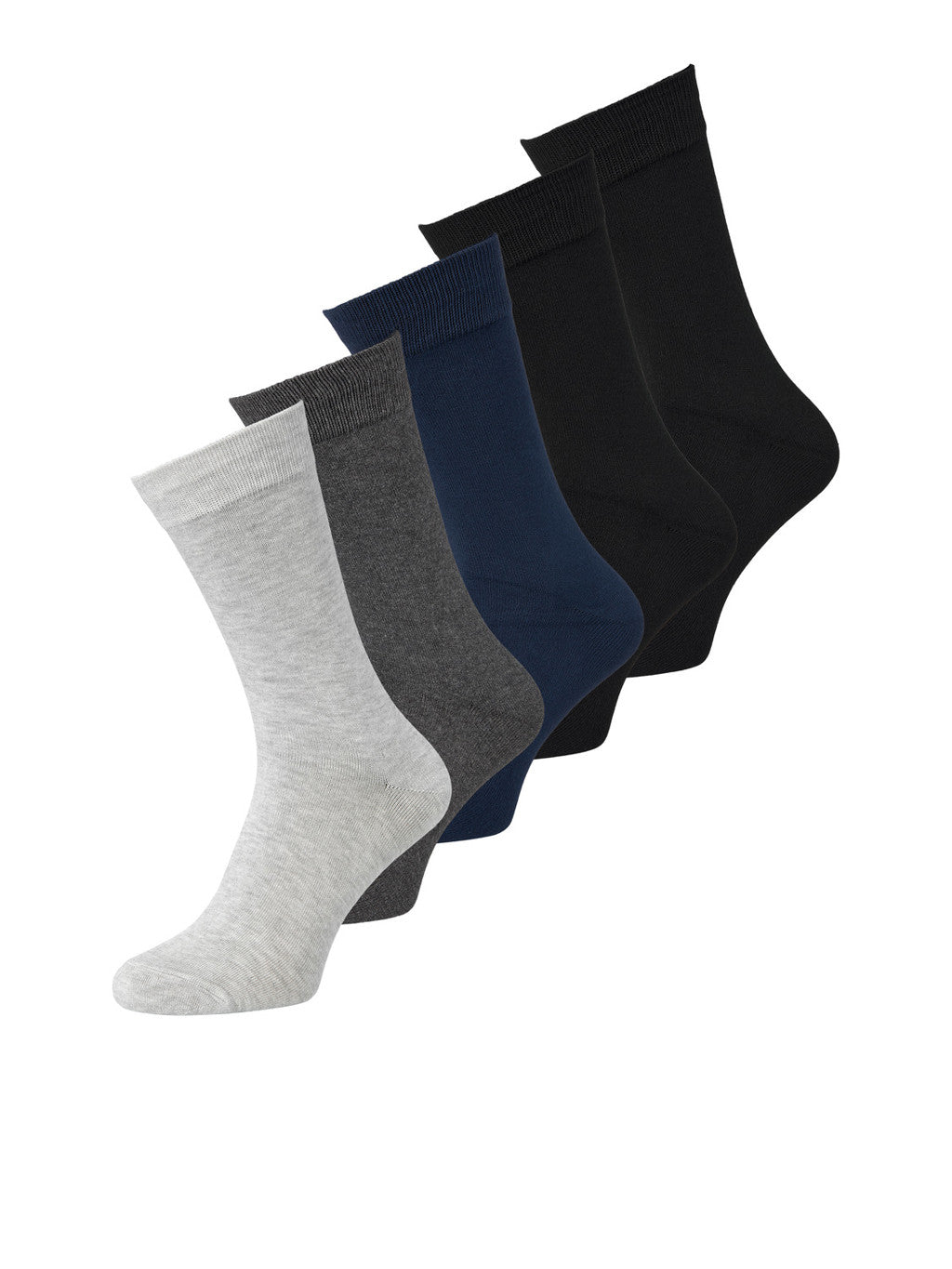 Basic bamboo sock 5-pack, black/navy/grey