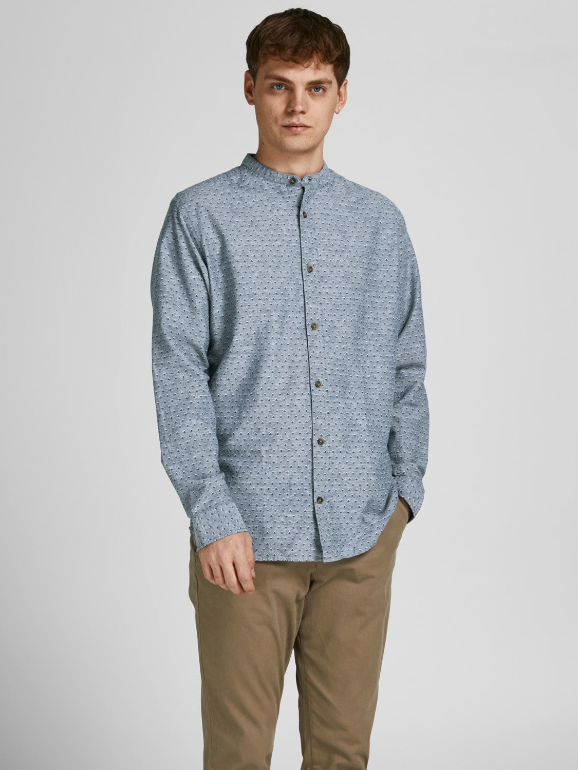 Skjorta Summer band print, faded denim