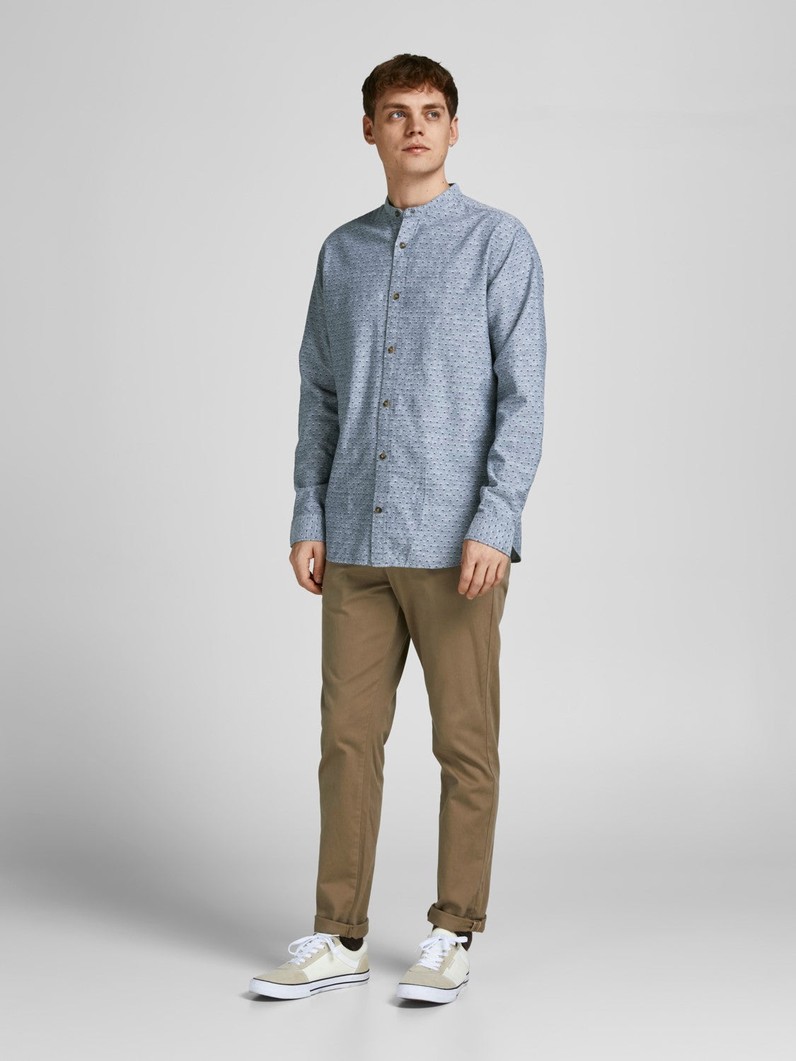 Skjorta Summer band print, faded denim