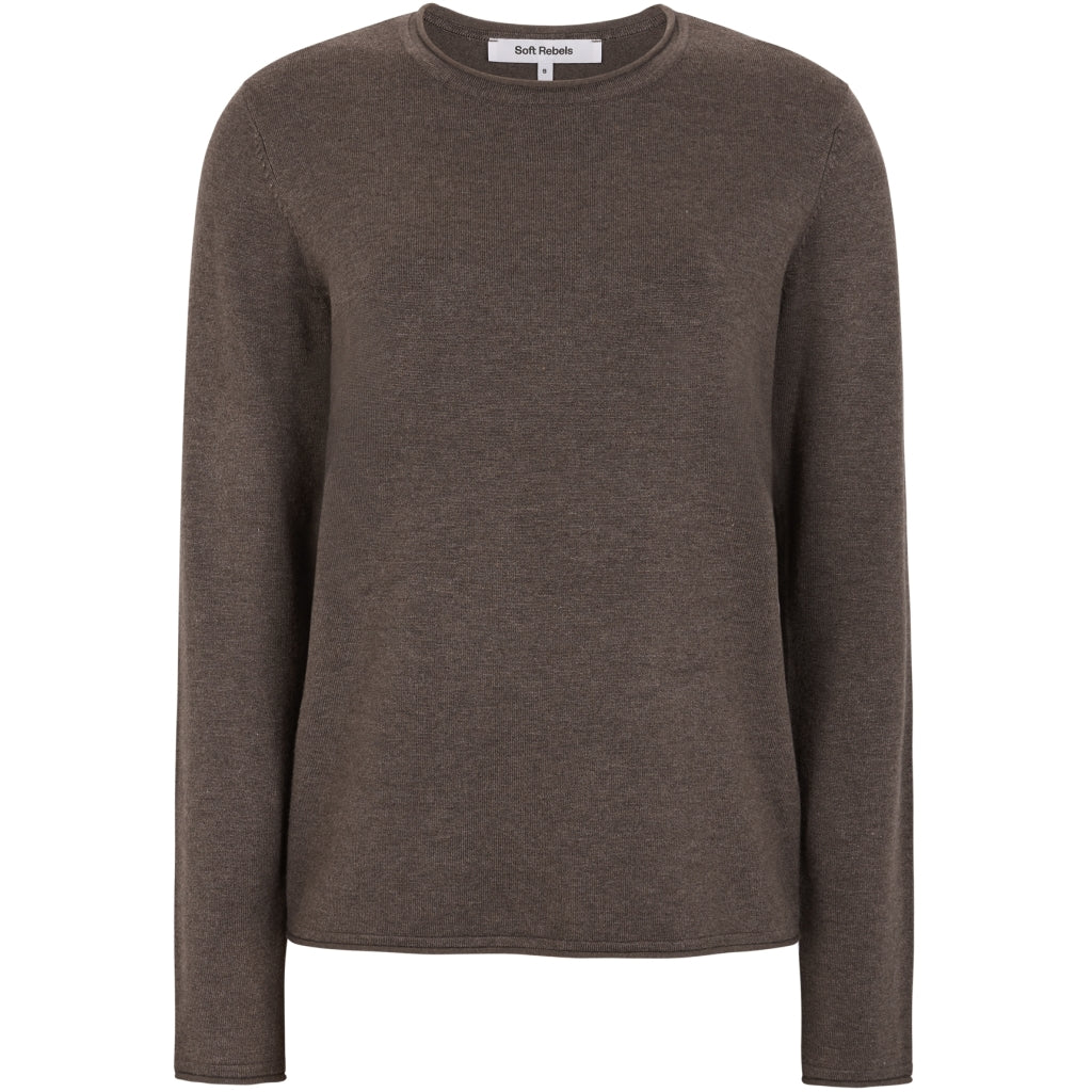 Tröja Marla o-neck, coffee quartz
