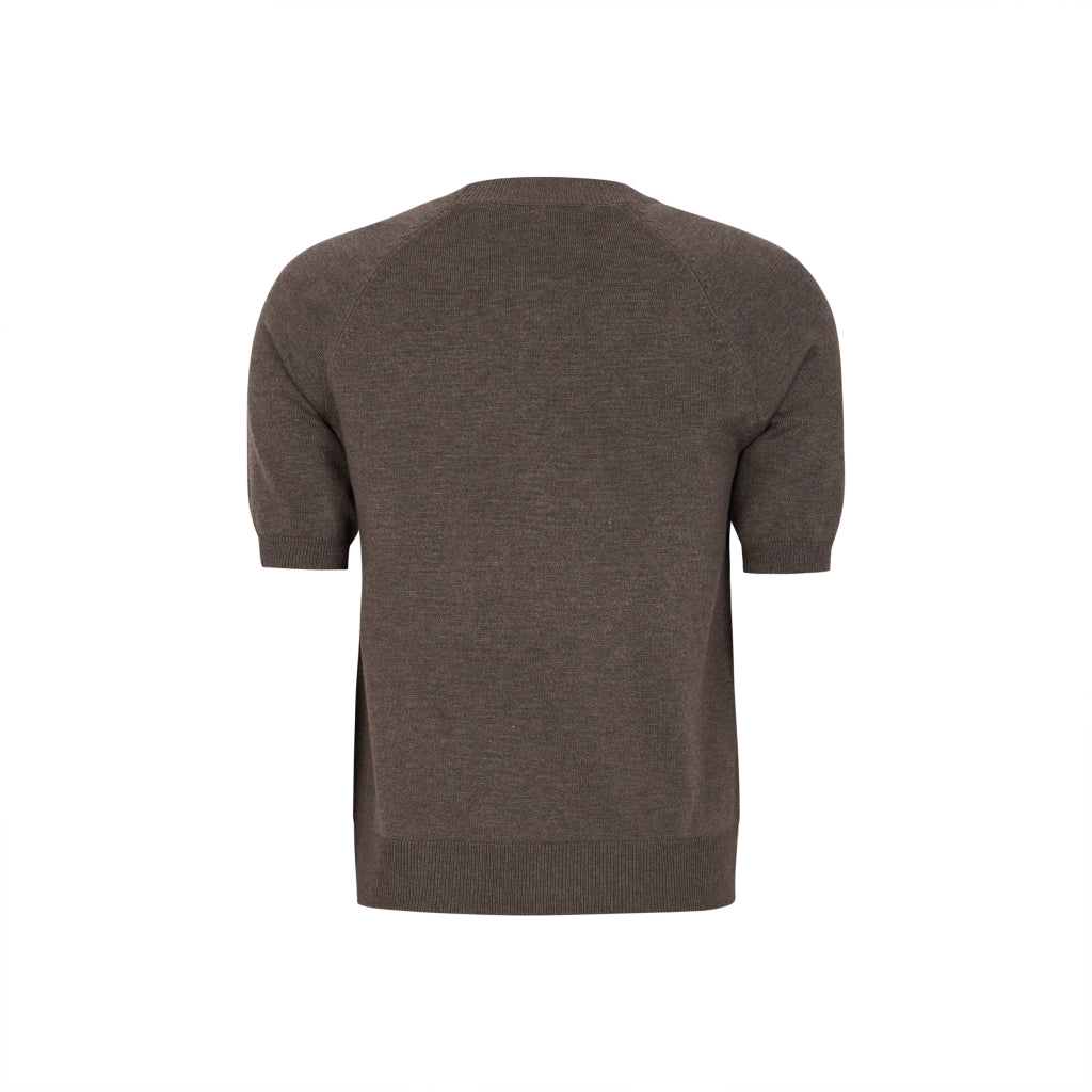 Topp Marla ss o-neck, coffee quartz