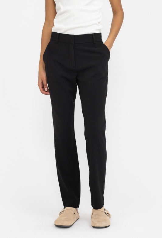 Byxa Vilja mid waist, black