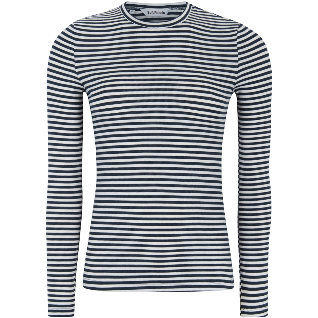 Topp Fenja stripe o-neck, total eclipse