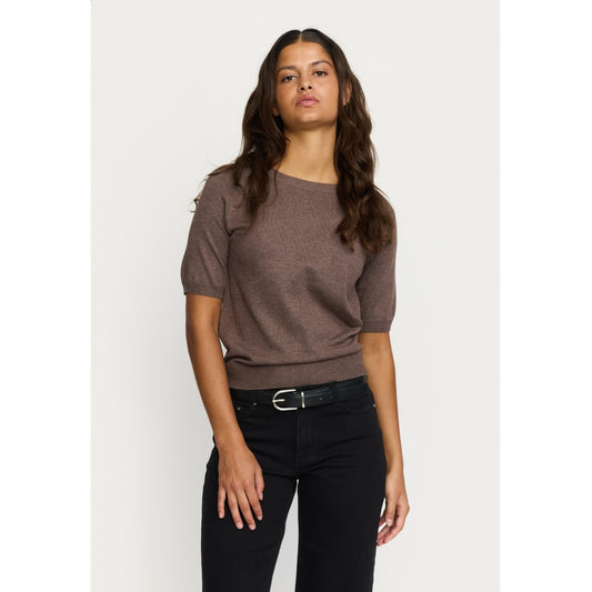 Topp Marla ss o-neck, coffee quartz