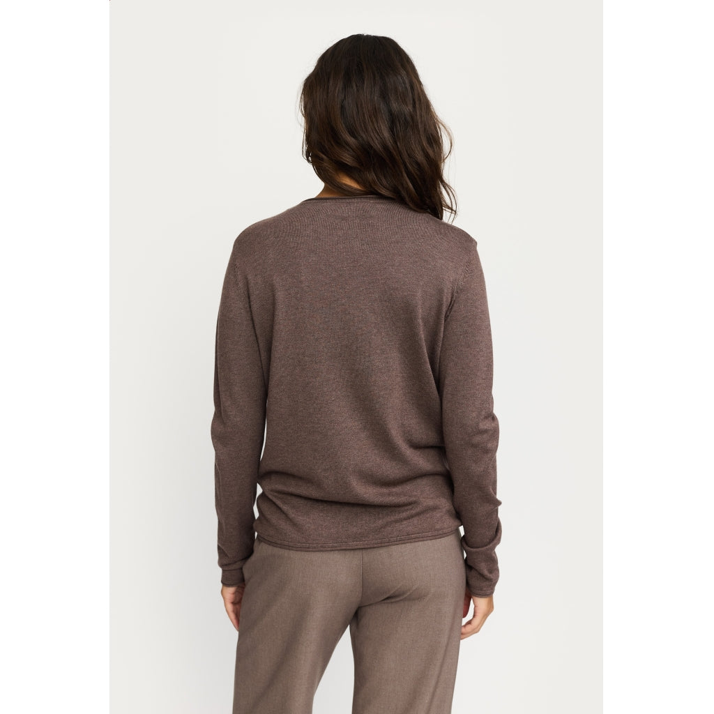 Tröja Marla o-neck, coffee quartz