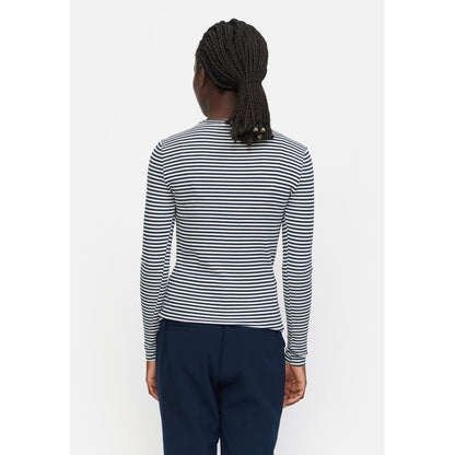 Topp Fenja stripe o-neck, total eclipse