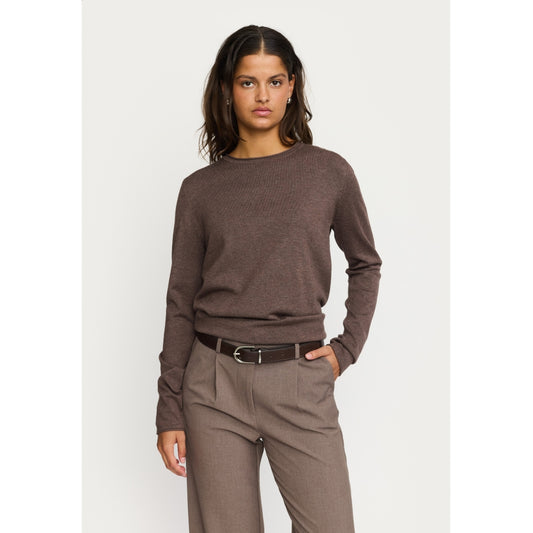 Tröja Marla o-neck, coffee quartz